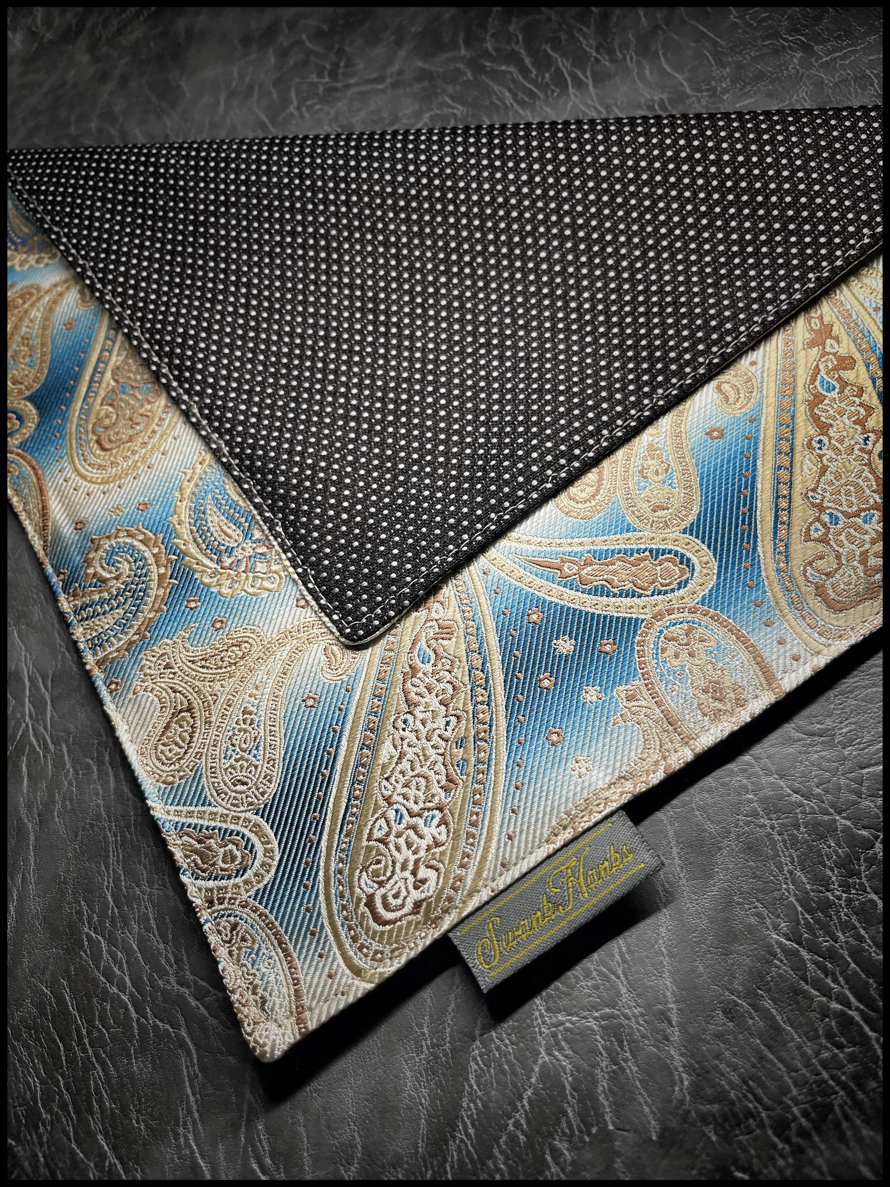 Chiffon Paisley Stripes/Micro Dot Hanks