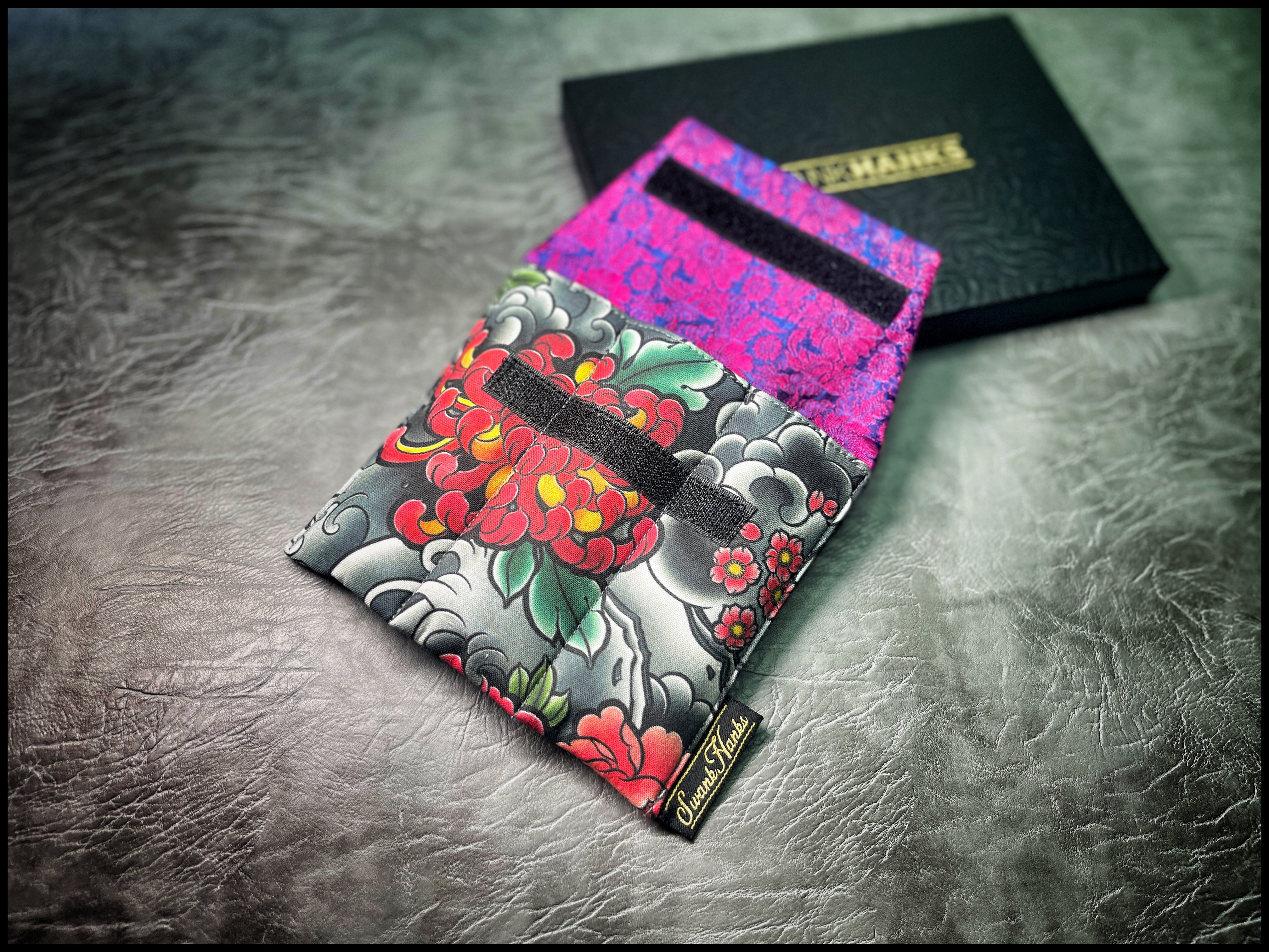 Japanese Floral Mini Triple-Slot Pouch