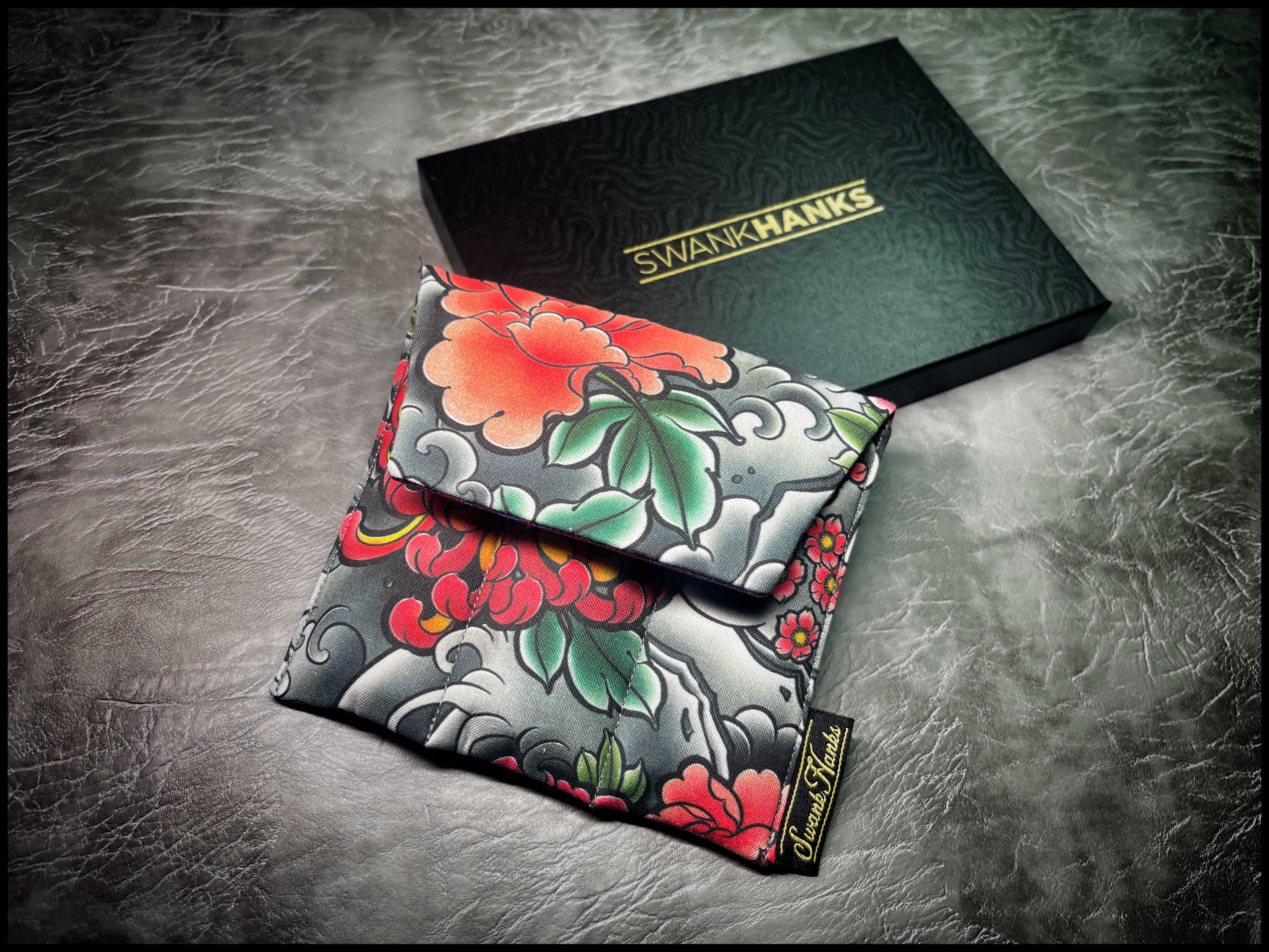 Japanese Floral Mini Triple-Slot Pouch