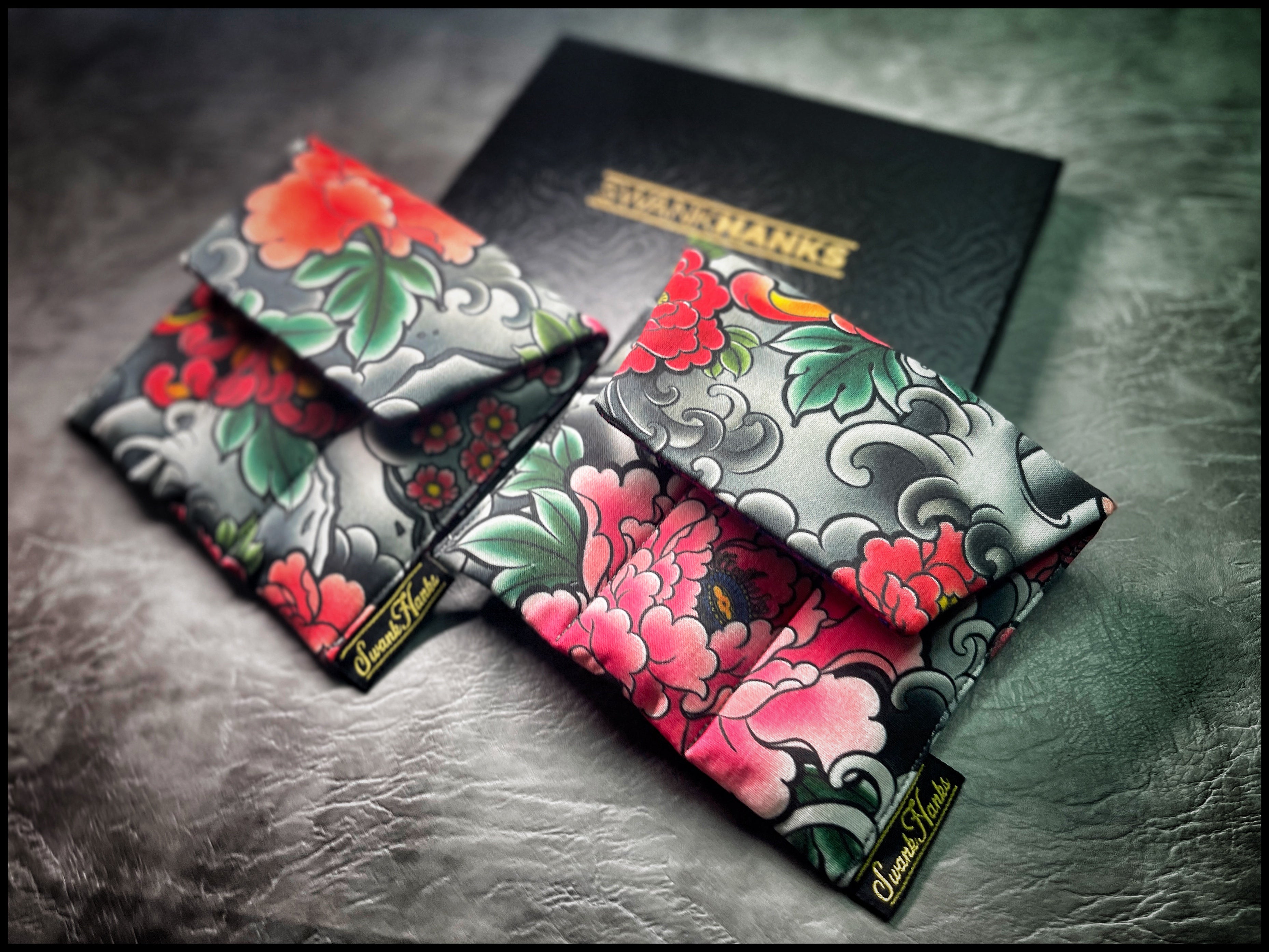 Japanese Floral Mini Triple-Slot Pouch