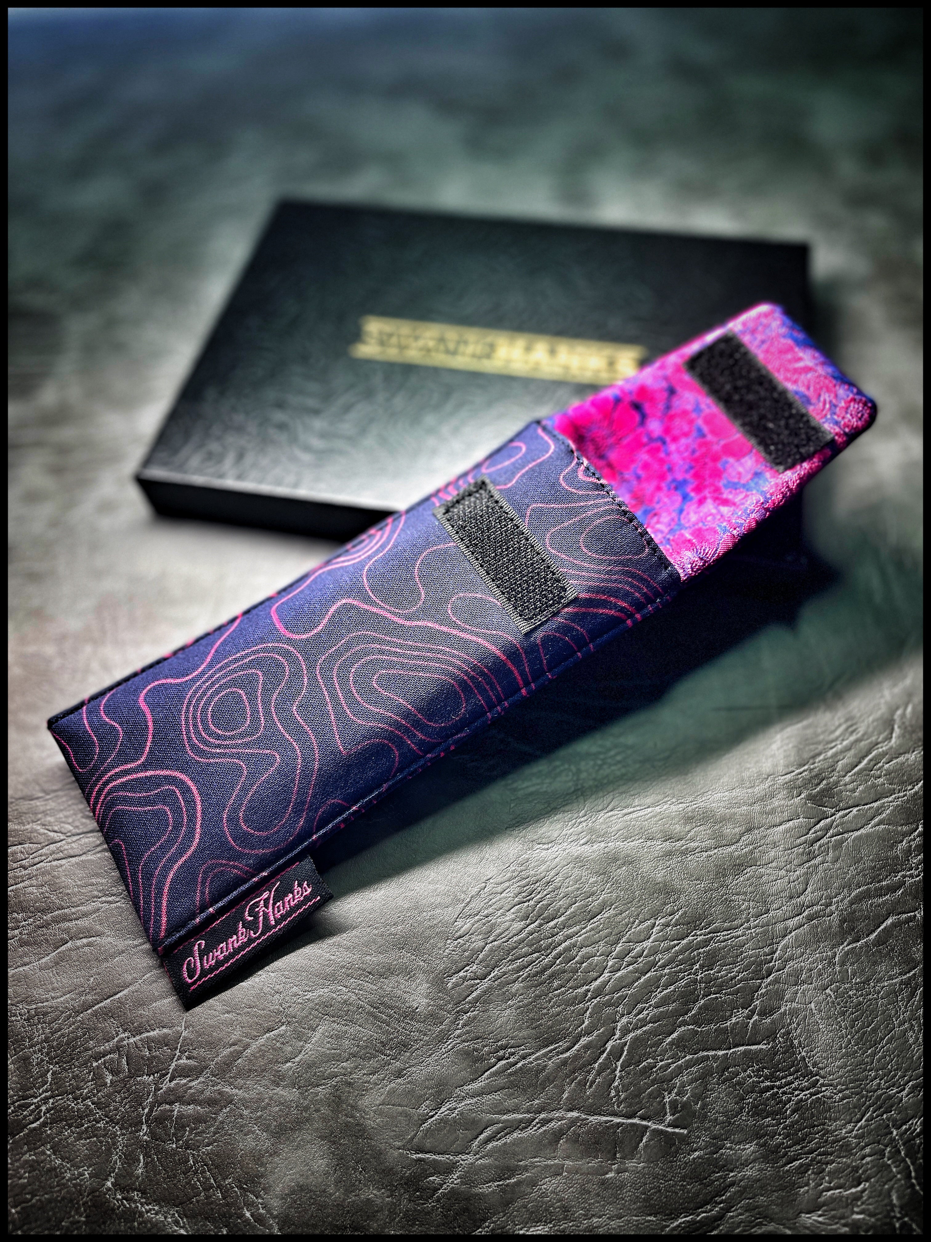 Blurple Topo/ Mulberry Silk Single Pouch