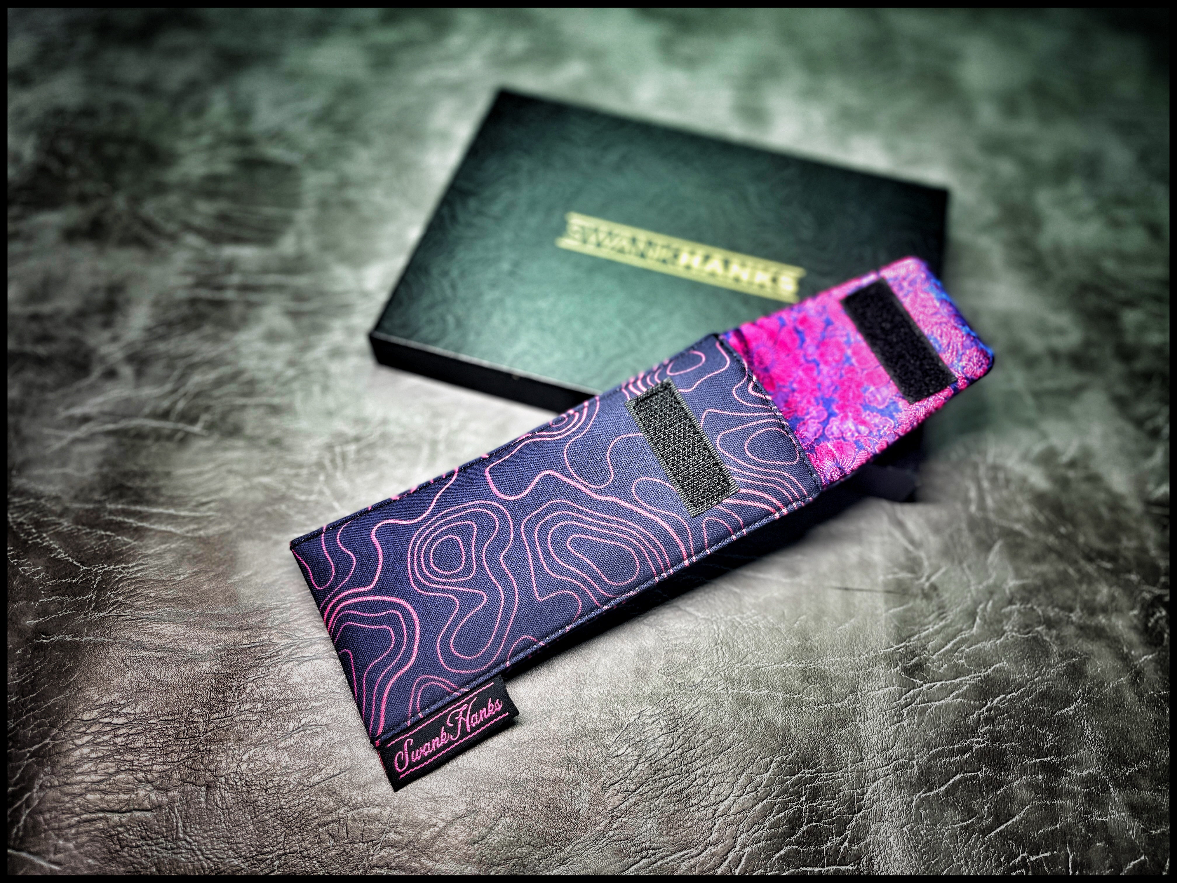 Blurple Topo/ Mulberry Silk Single Pouch