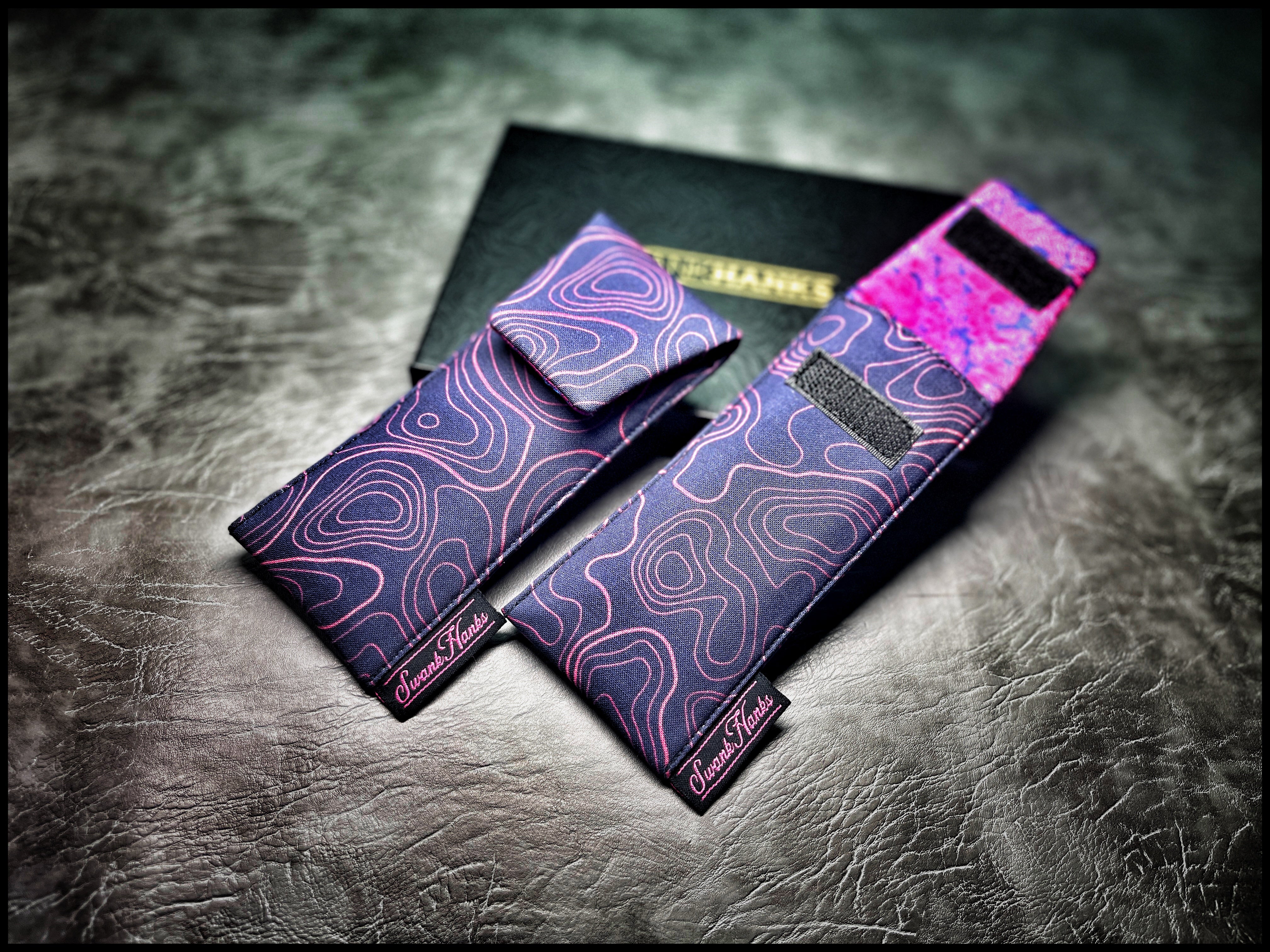 Blurple Topo/ Mulberry Silk Single Pouch