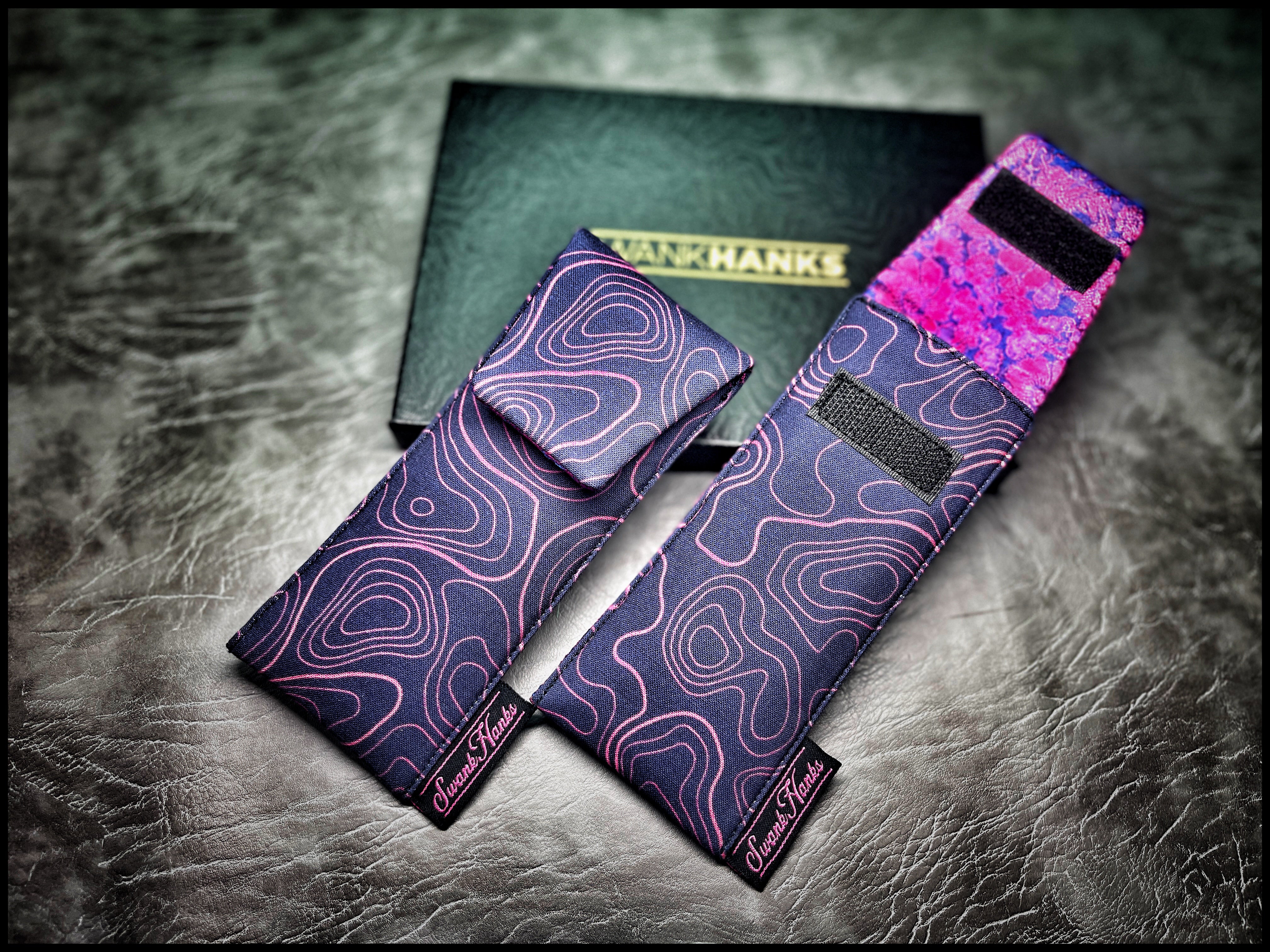 Blurple Topo/ Mulberry Silk Single Pouch