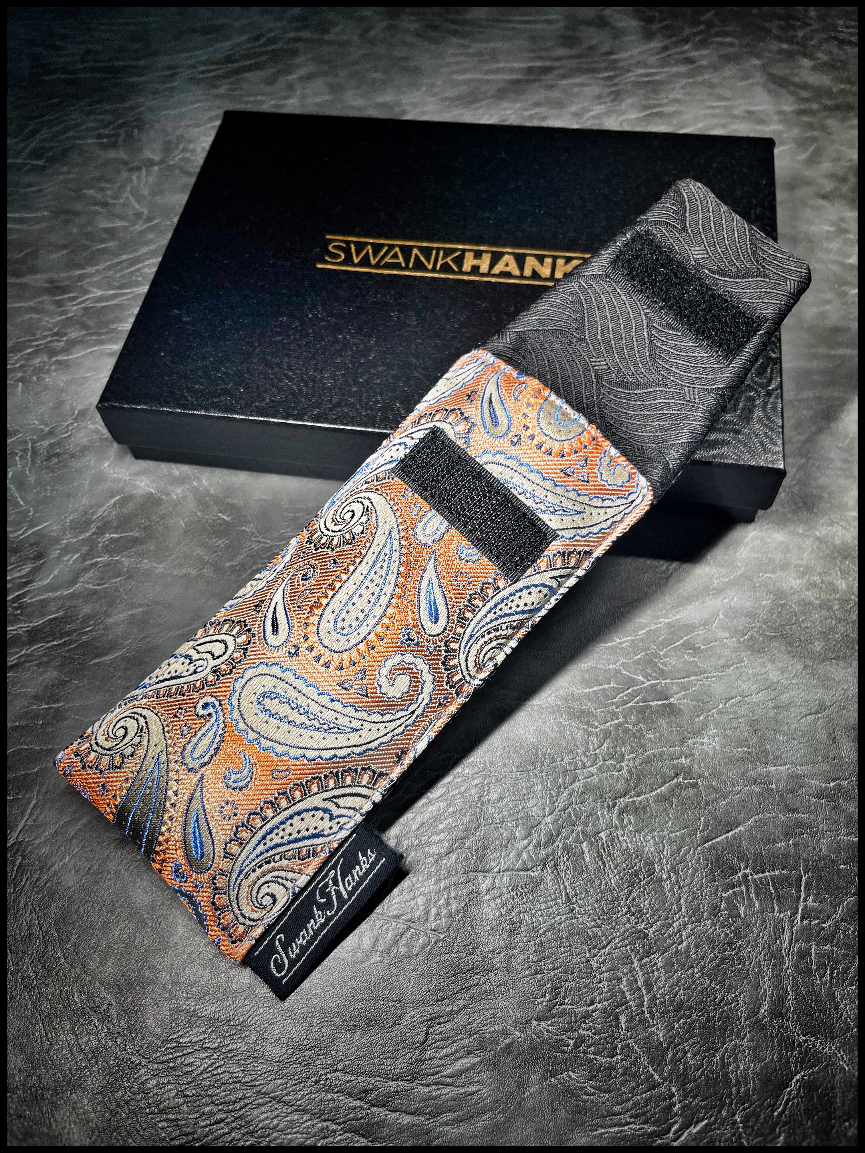 Peach Paisley Silk Jacquard Single Pouch