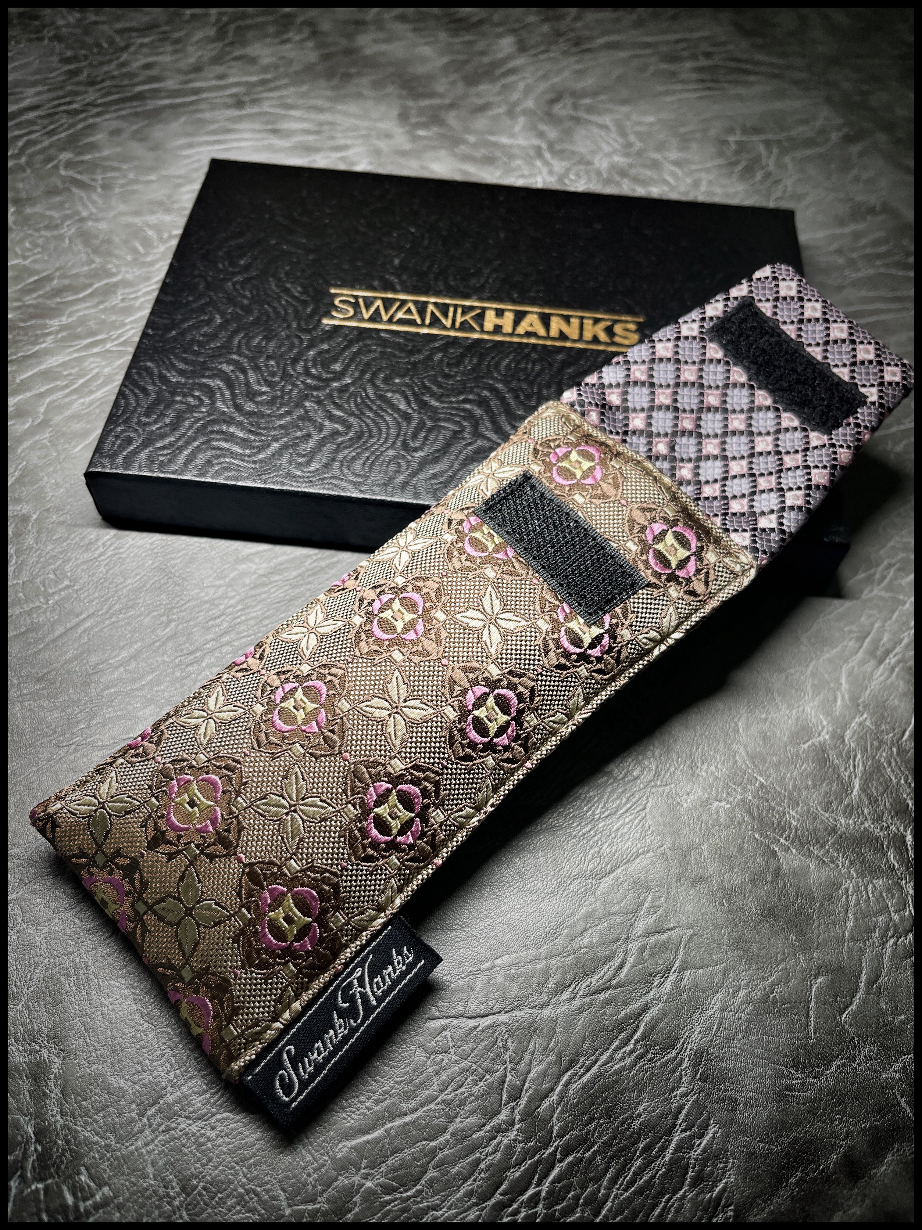 Bronze Leaf Silk Pouches