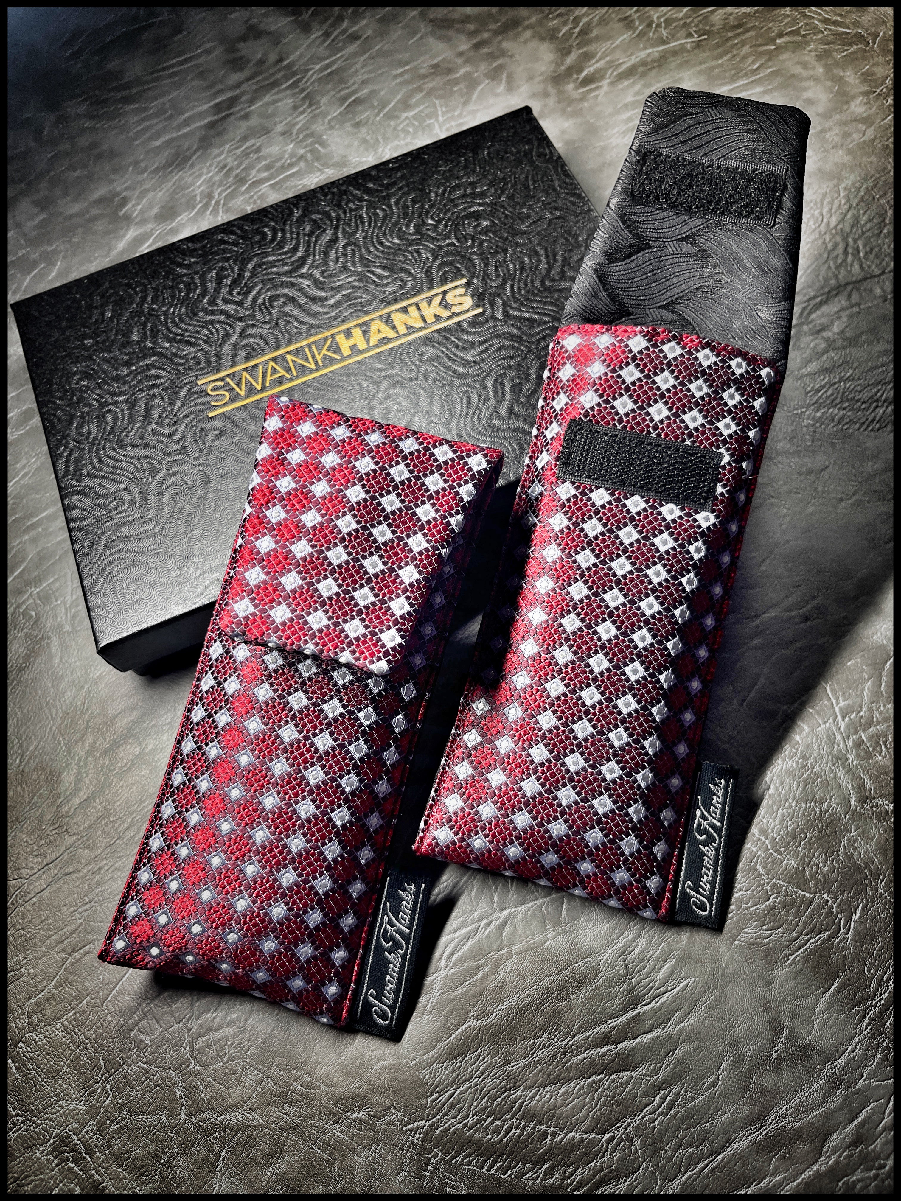 Red/Silver Micro Diamond Silk Single Pouch
