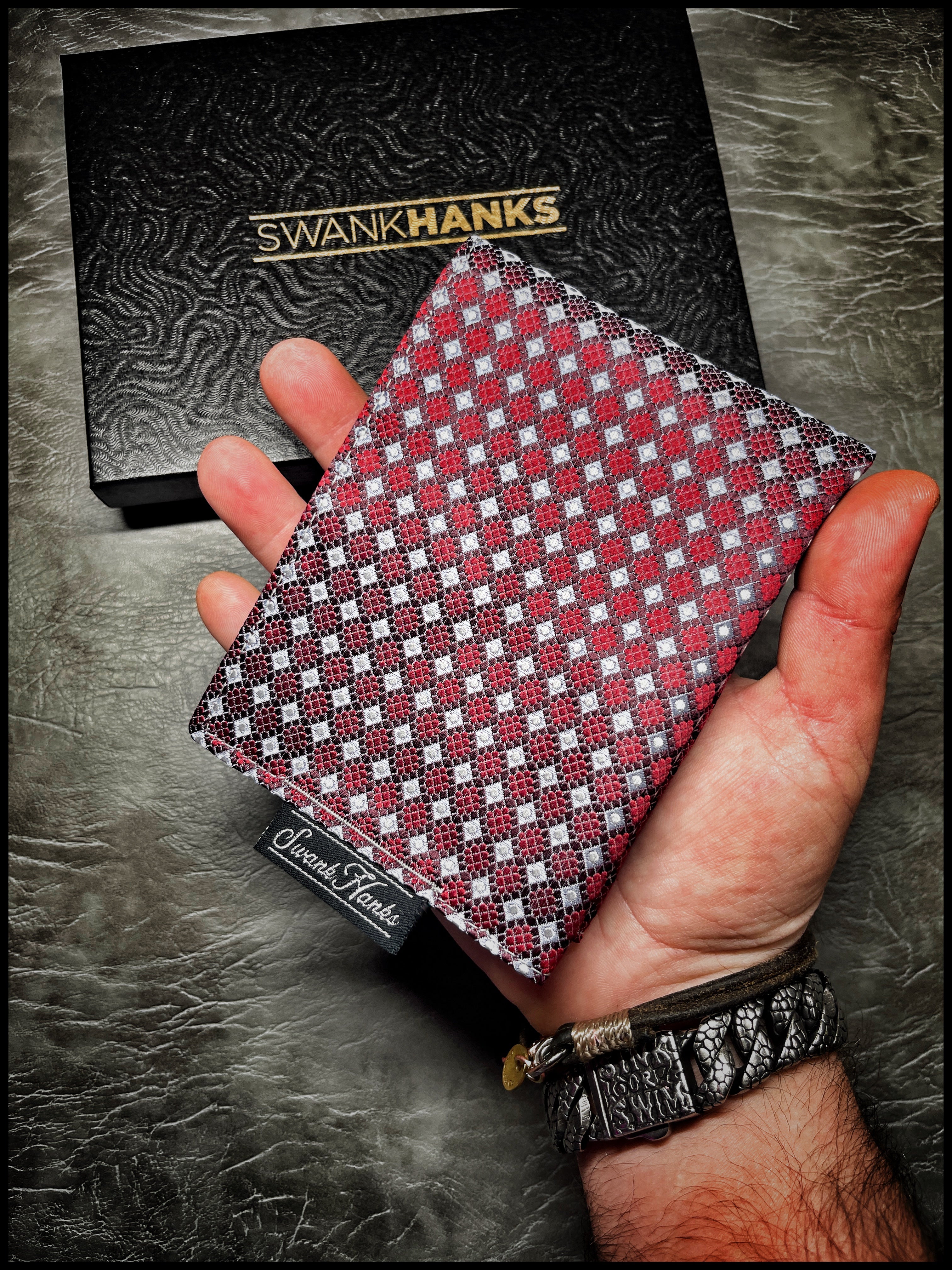 Micro Diamond Red/Silver Silk Hanks