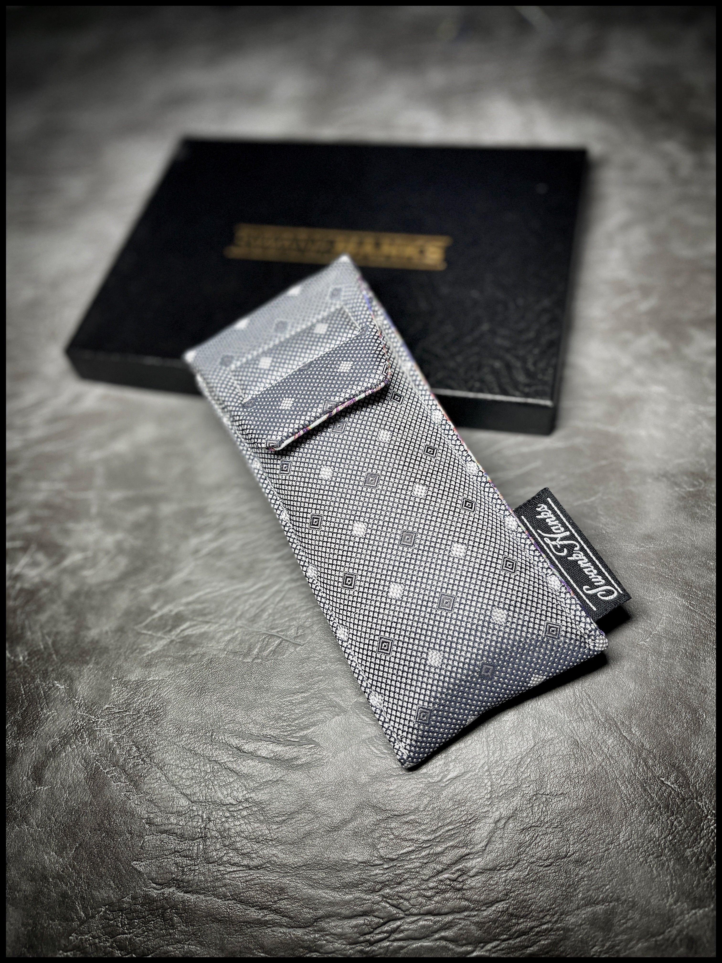 Silver Satin Silk Pouch