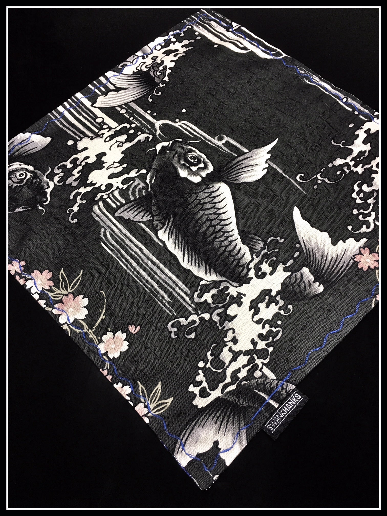 Black Koi (blue dragon silk) One Off