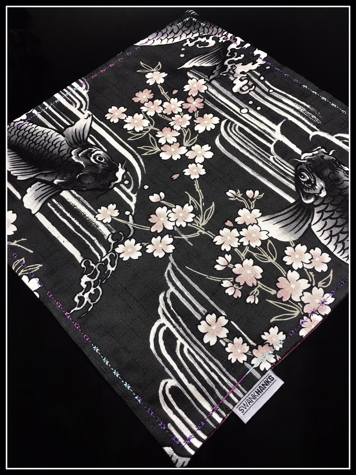 Black Koi (pink/gold silk) One Off