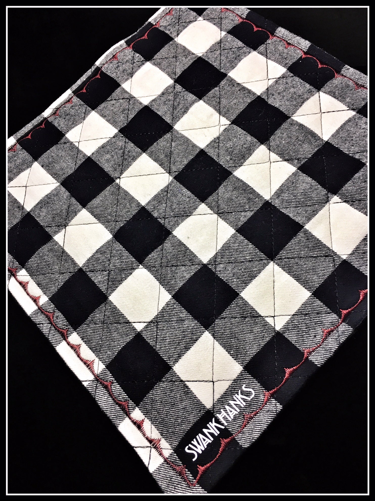 Quilted Buffalo Plaid One-Off (Red stitch)