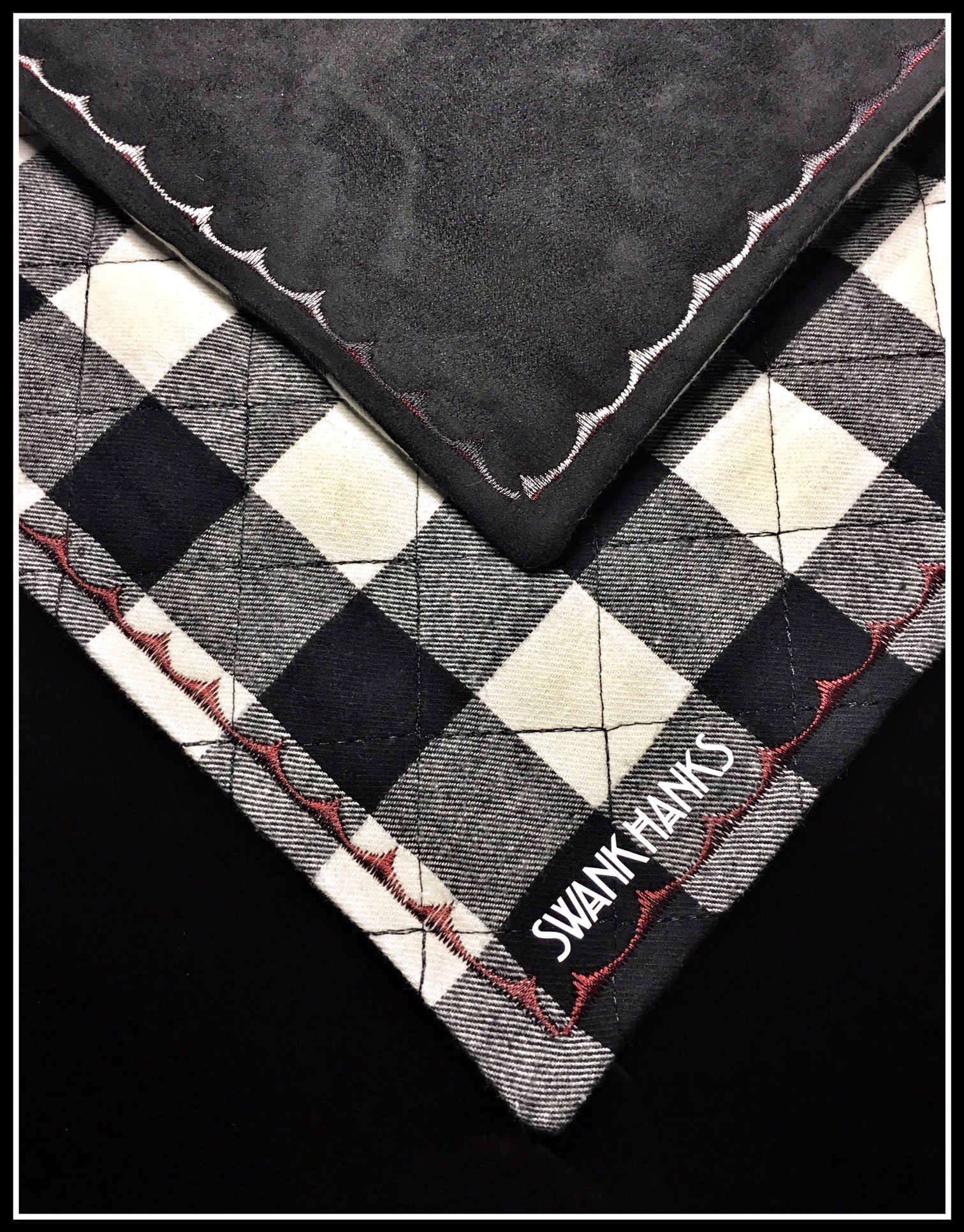 Quilted Buffalo Plaid One-Off (Red stitch)