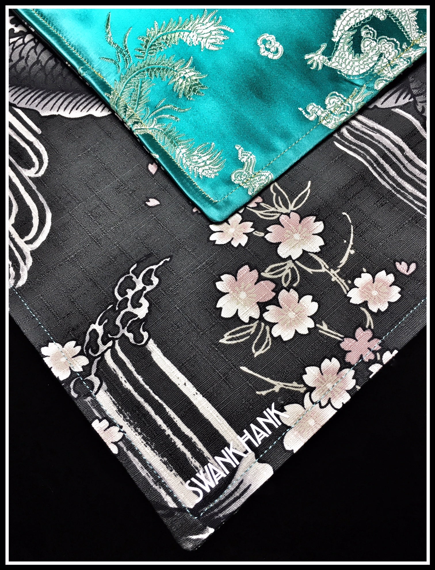 Black Koi one-off (teal silk)