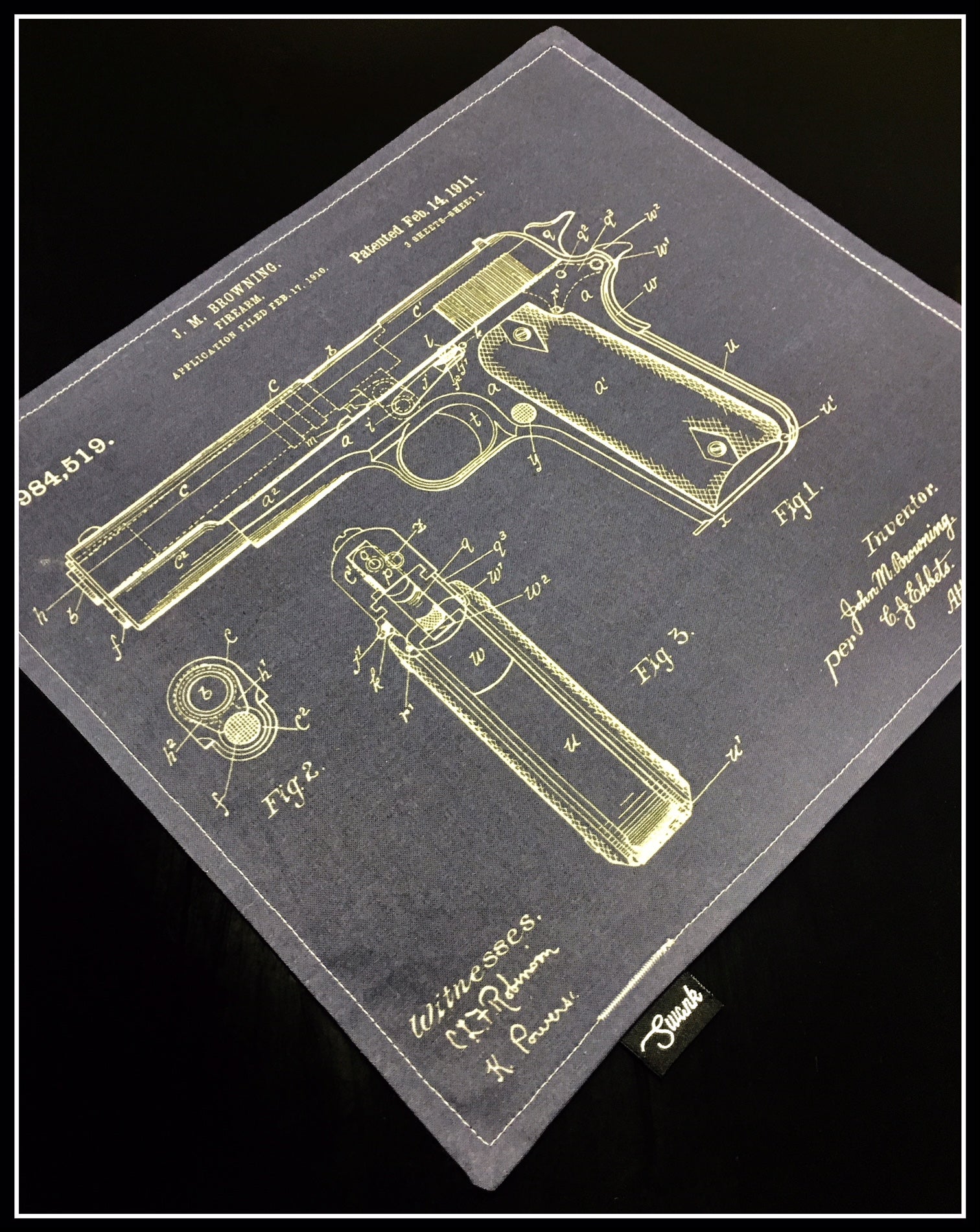 1911 Browning Patent Print