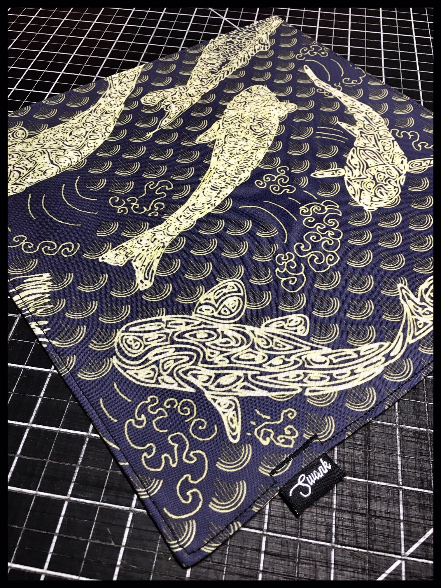 Blue Koi w/ Gold Dragon Silk