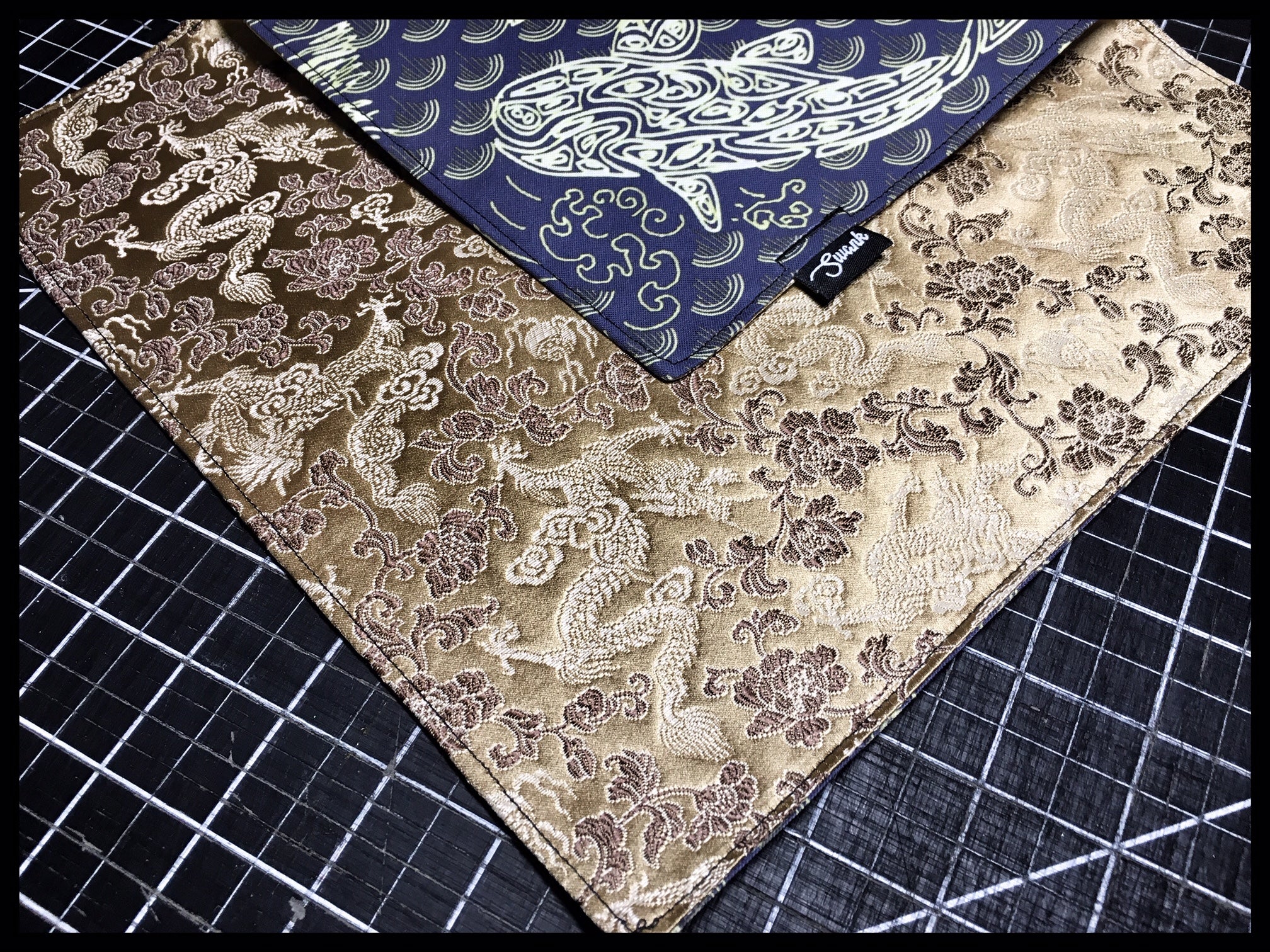 Blue Koi w/ Gold Dragon Silk