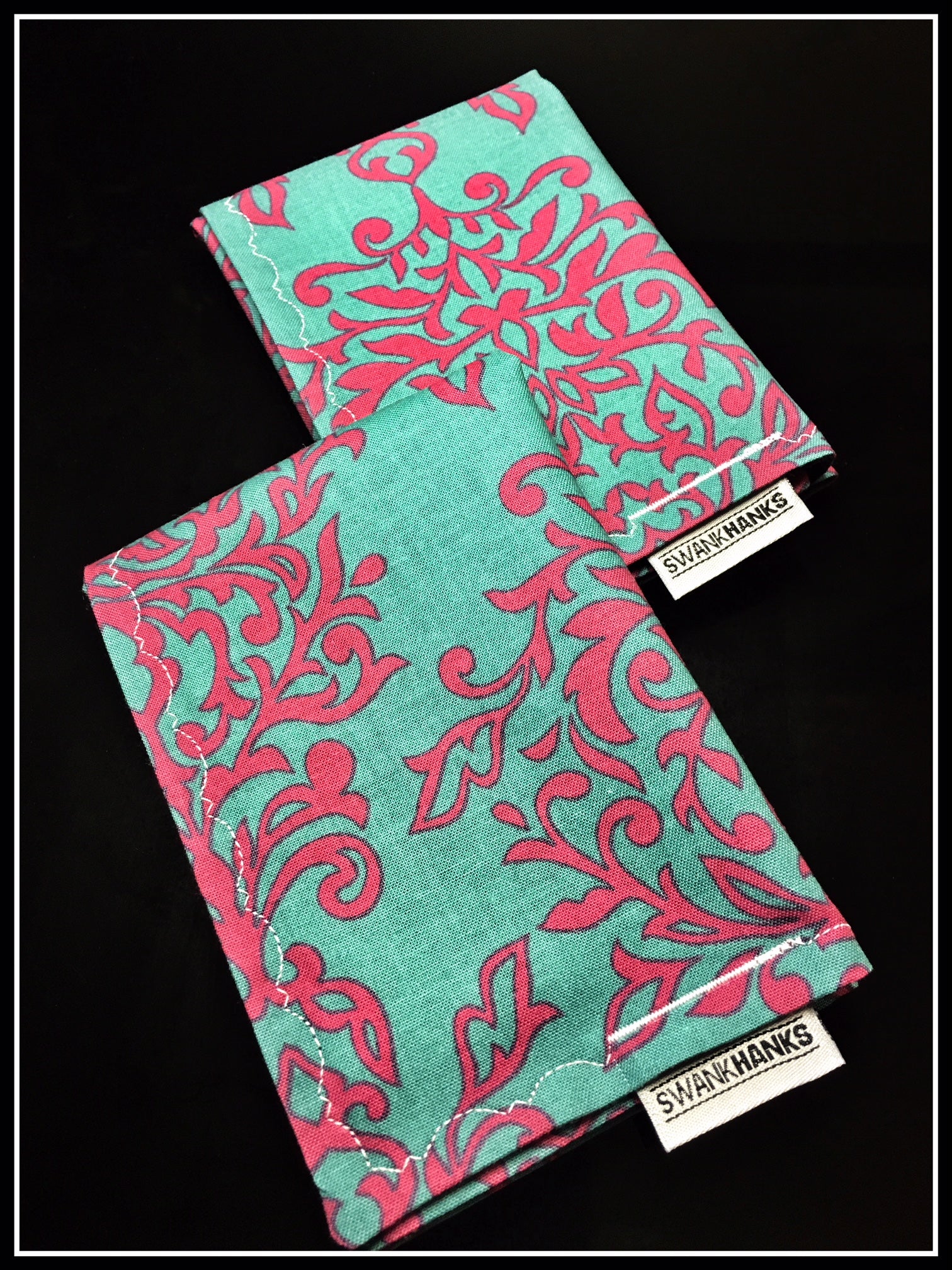 Teal Damask