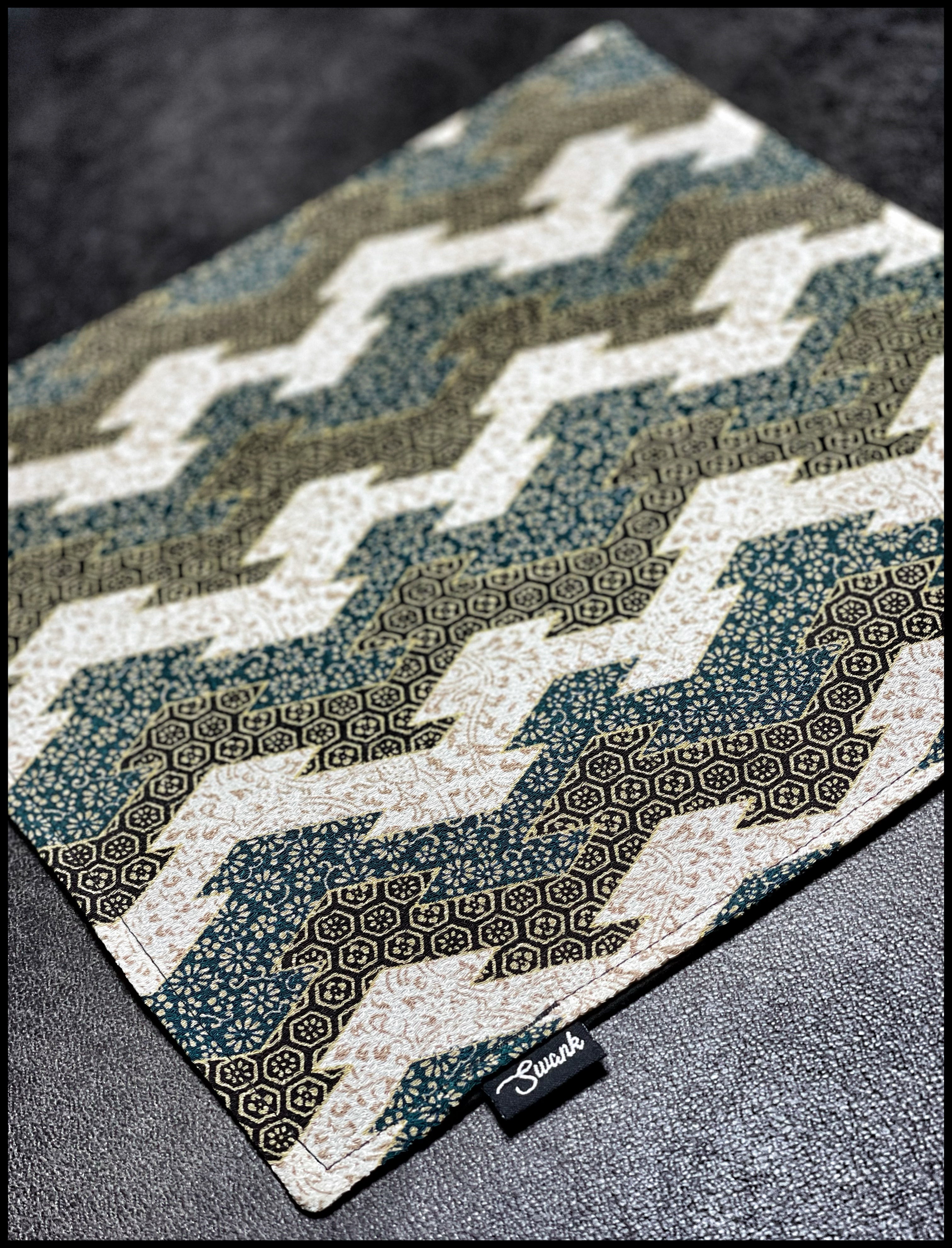 Japanese Hanabishi Kikko Crepe Silk