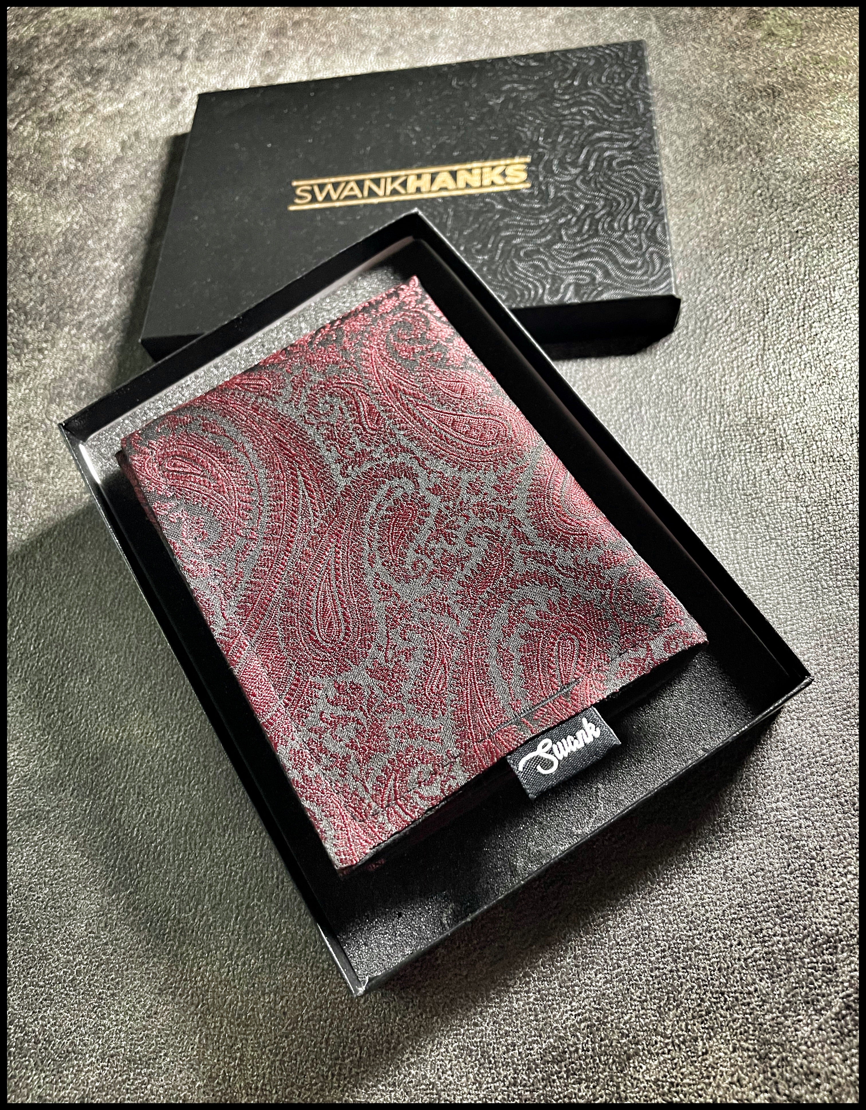 Red/Black Silk Paisley