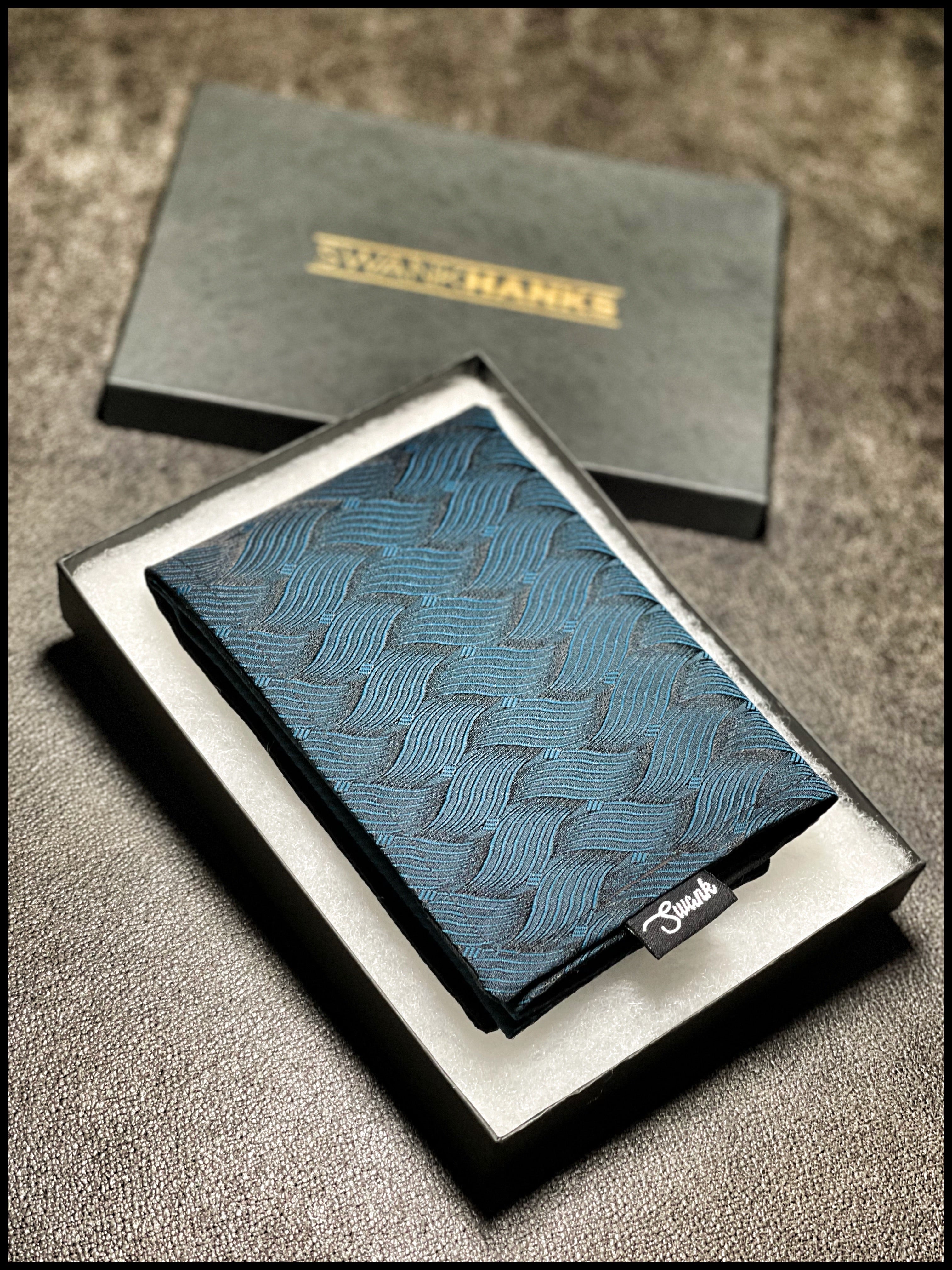 Basketweave Teal Silk