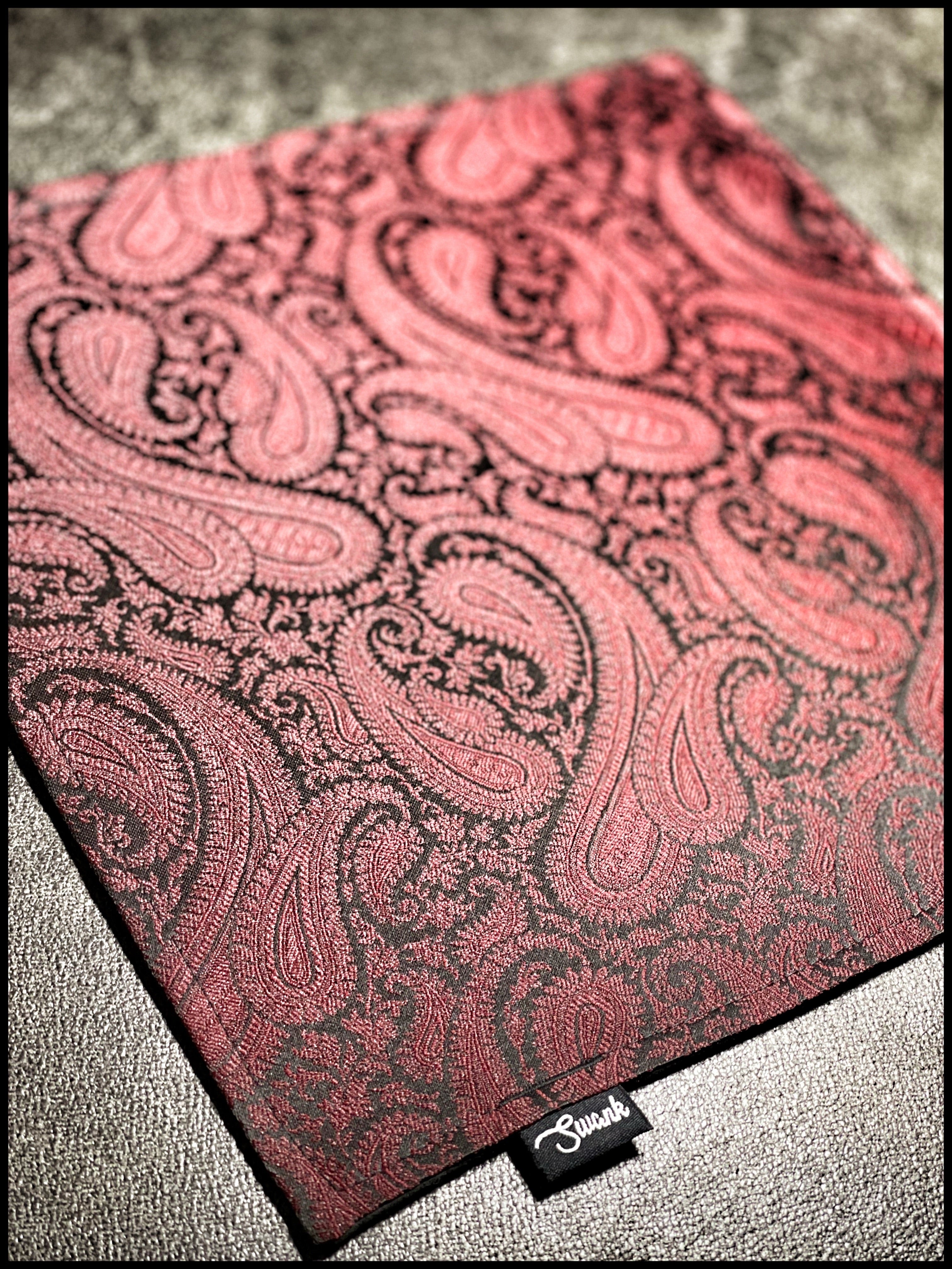Red/Black Silk Paisley