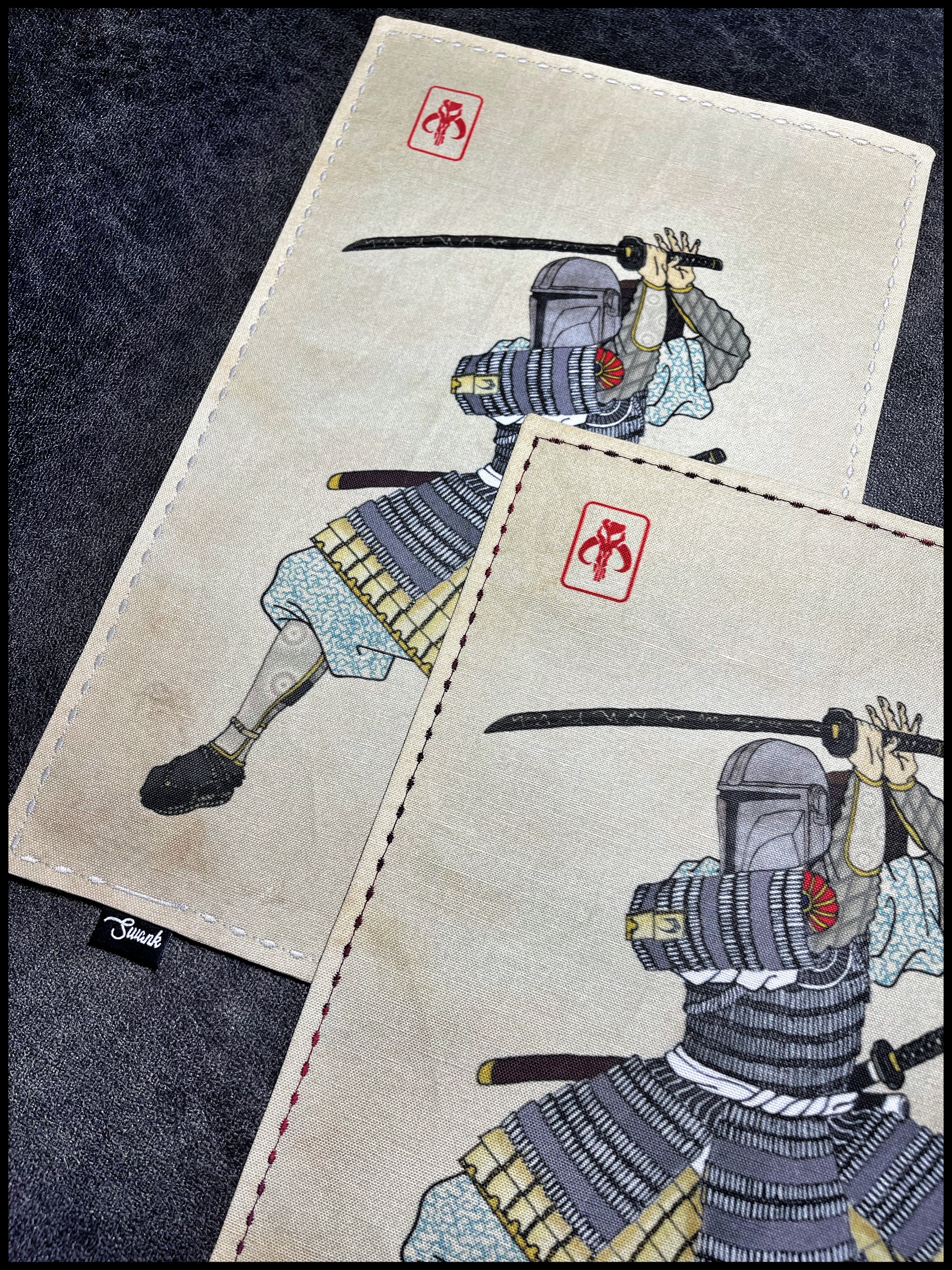 “The Mandalore” Hokusai Samurai Scad Arts collab (ivory stitch)