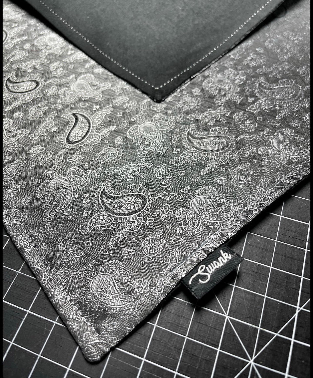 - GUNMETAL SILK PAISLEY-