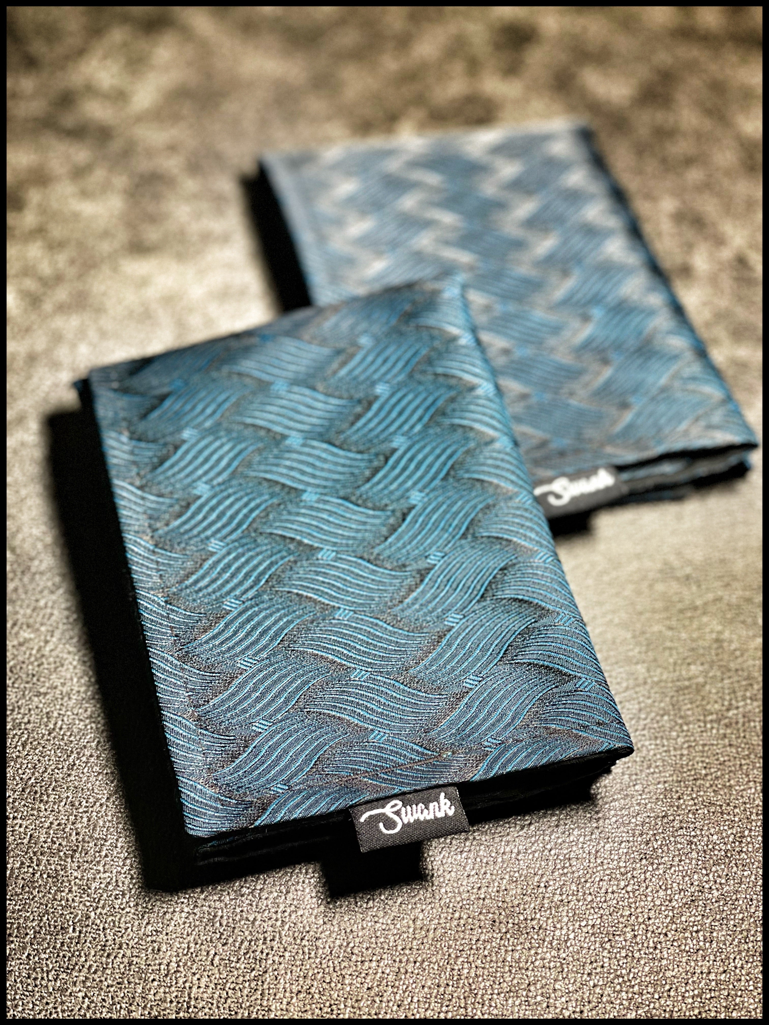 Basketweave Teal Silk