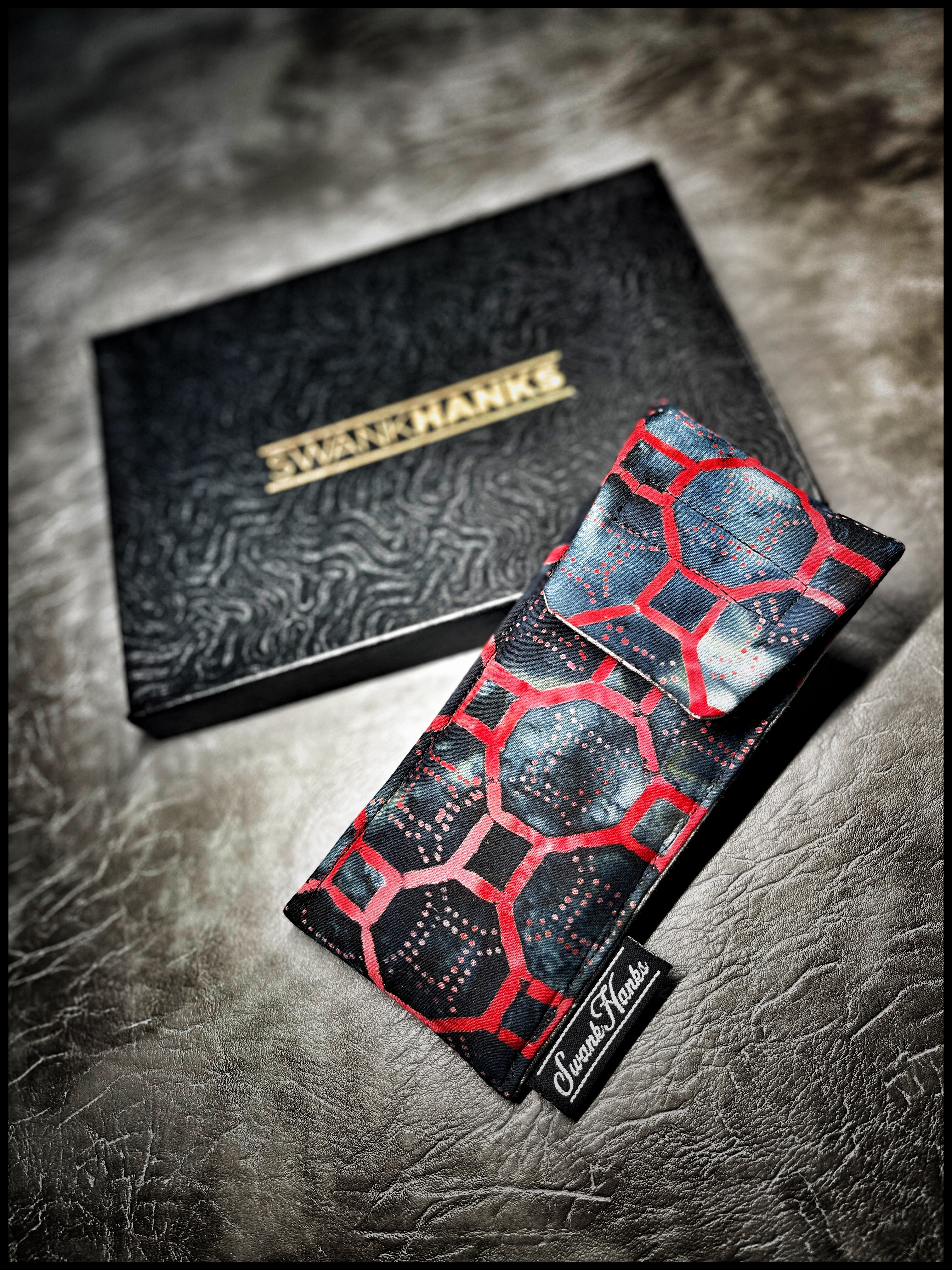 Red Hex/Marble Pouch