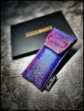 Blue/Red Oriental Wave Pouch