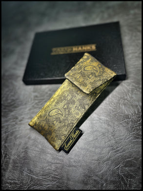 Gold Silk Paisley Pouch