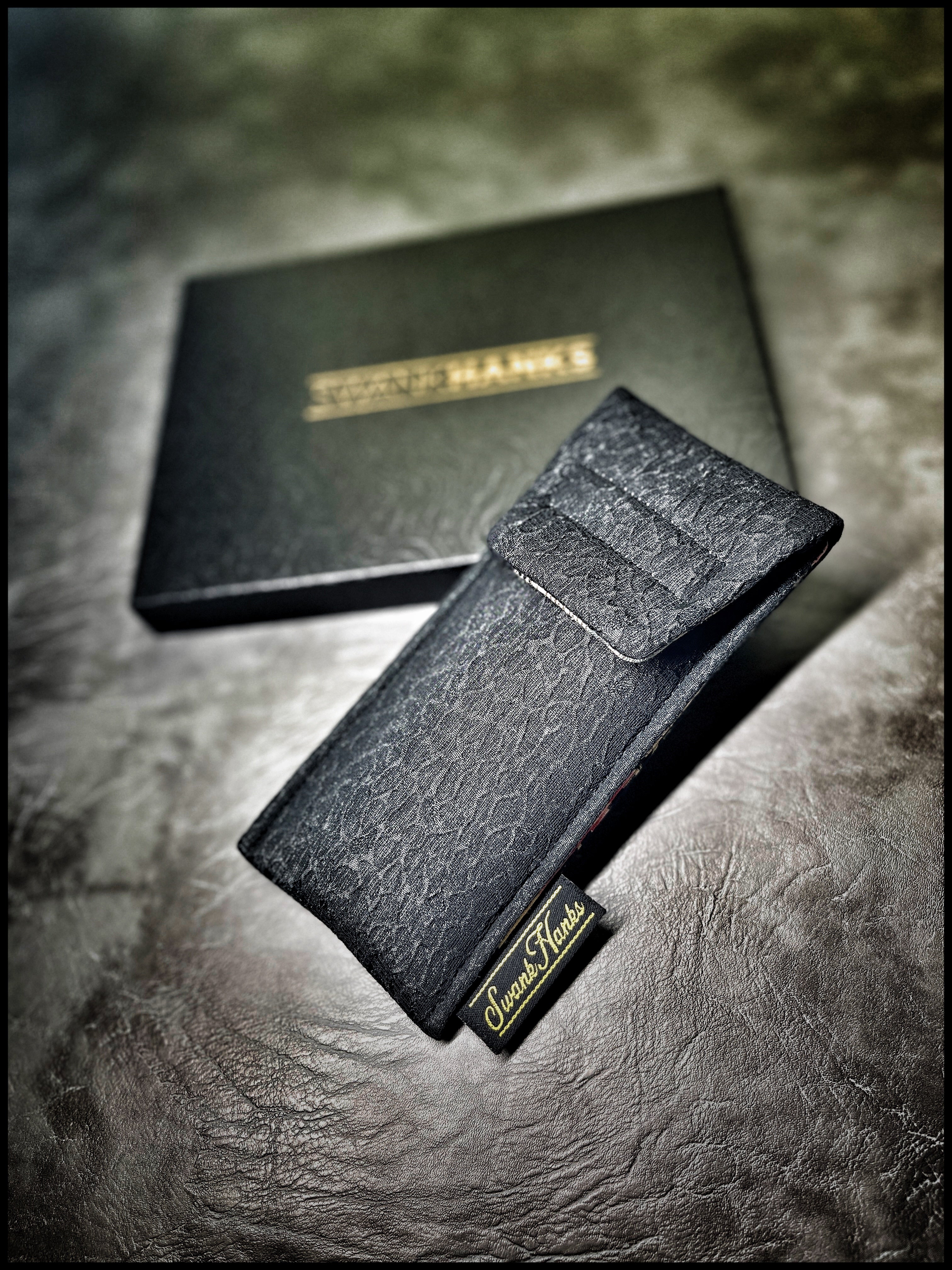 Murdered Out Dragon Scale/ Gold Satin Silk Pouch