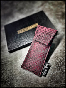 Burgundy Basketweave Pouch