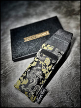 Gold/Black Basketweave Silk Pouch
