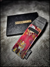 Burgundy/Orange Dragon Silk Brocade Pouch