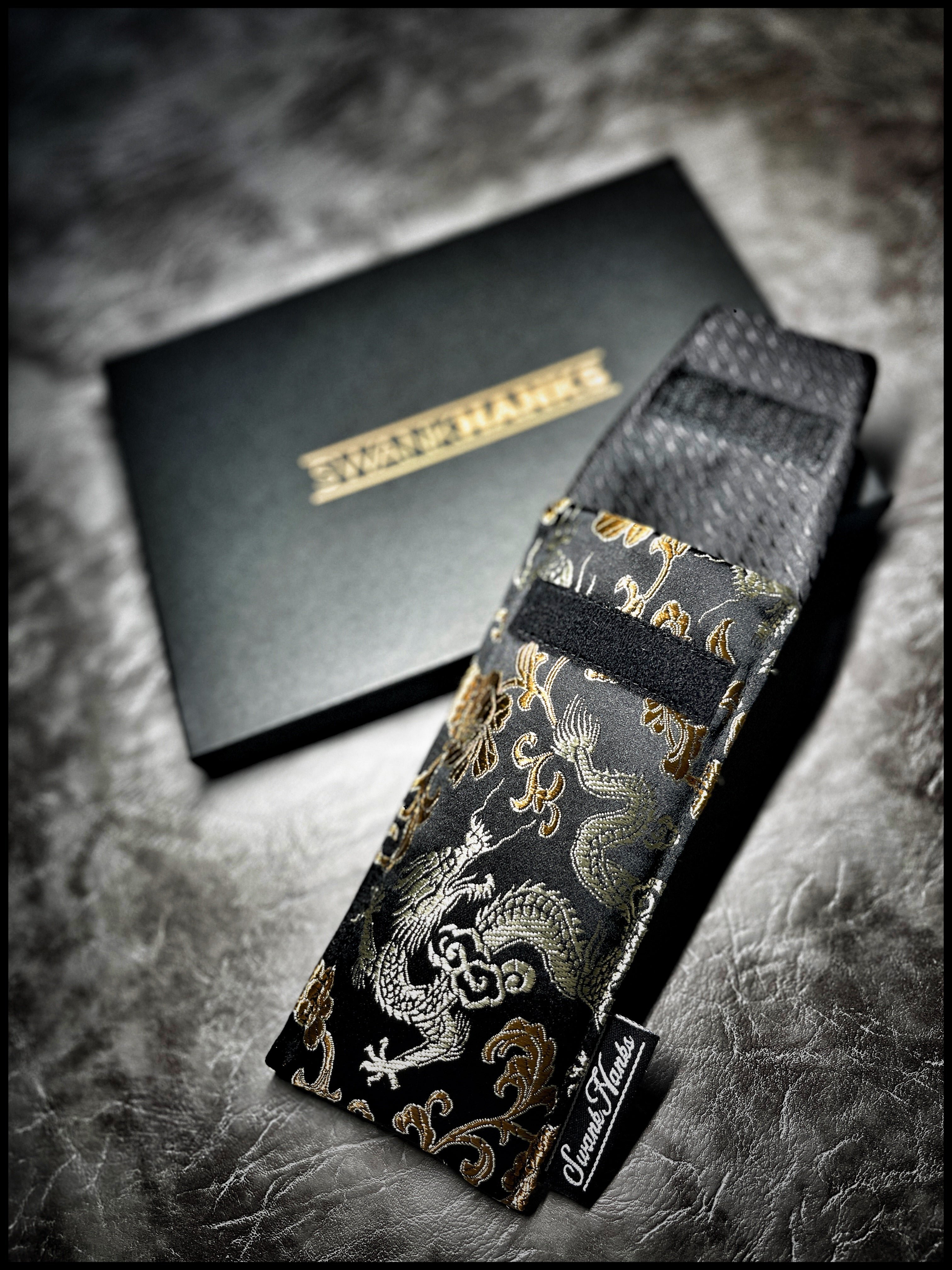 Copper/Black Dragon Silk Pouch