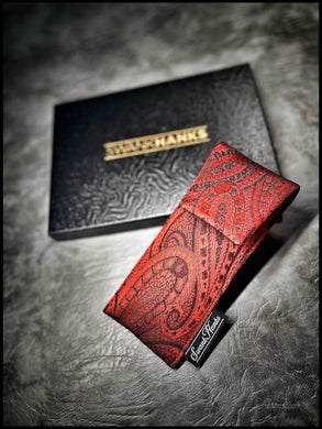 Red Silk Paisley Pouch