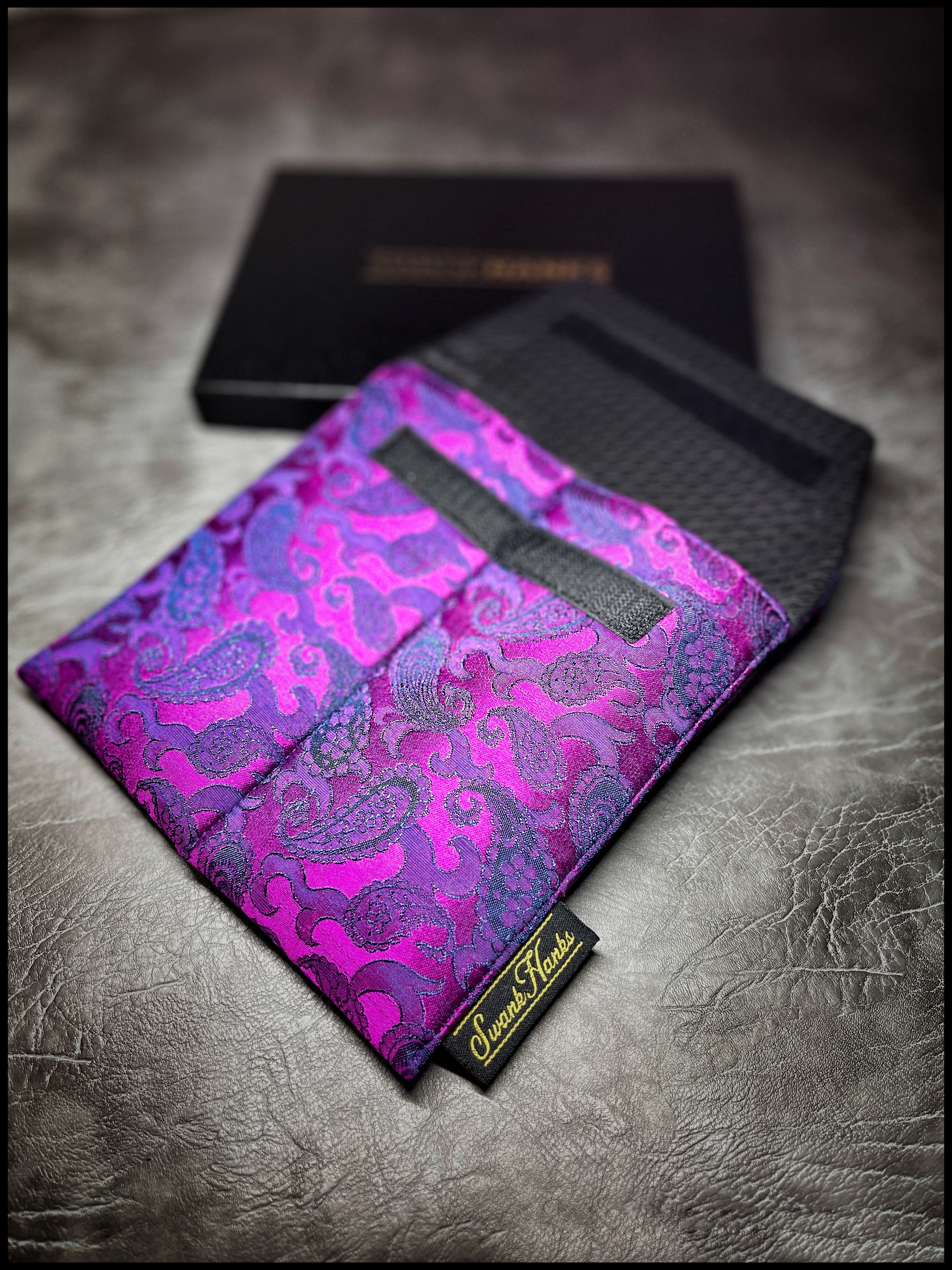 Blurple Color Shift Silk Paisley Double Slot