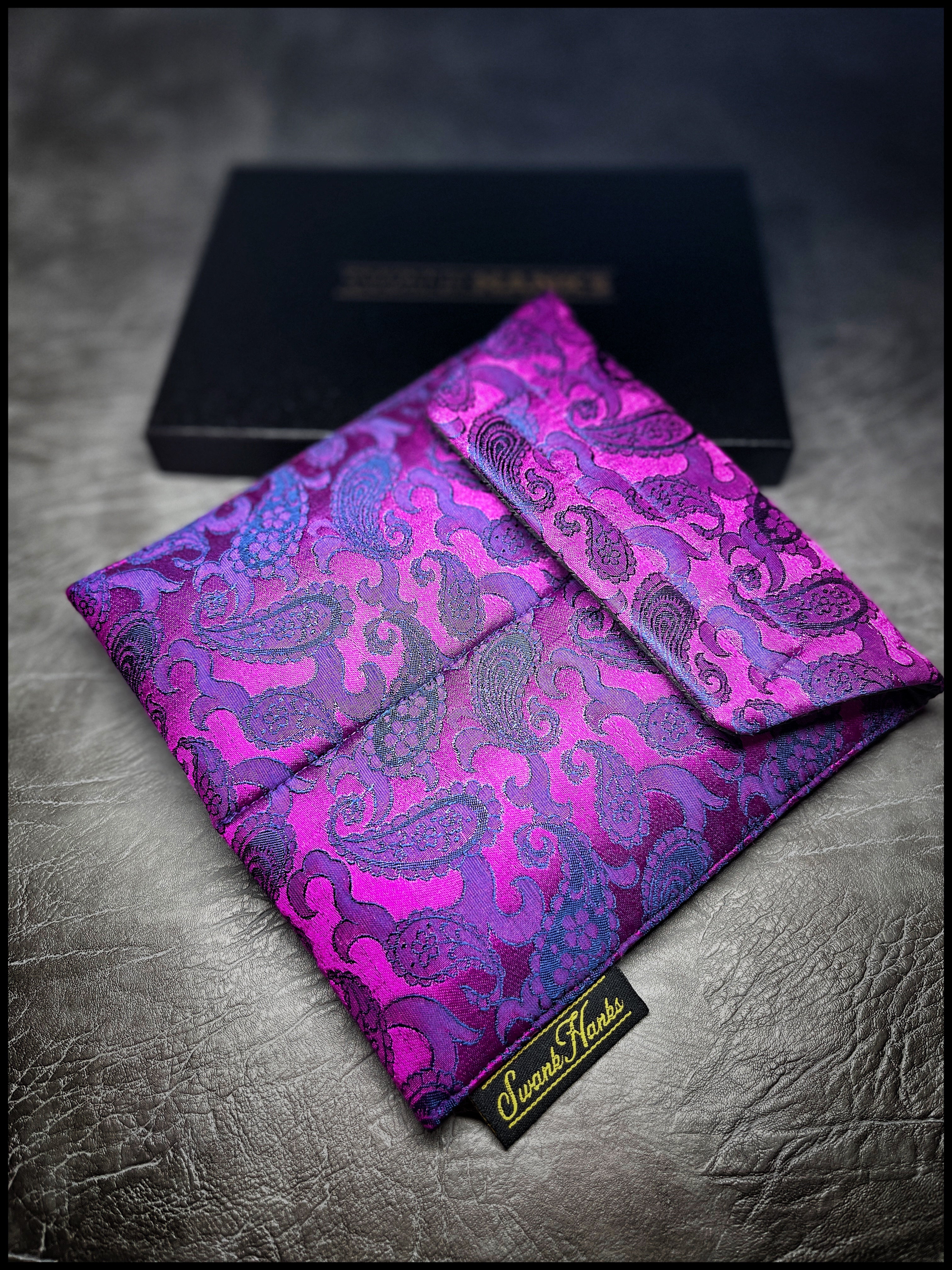 Blurple Color Shift Silk Paisley Double Slot