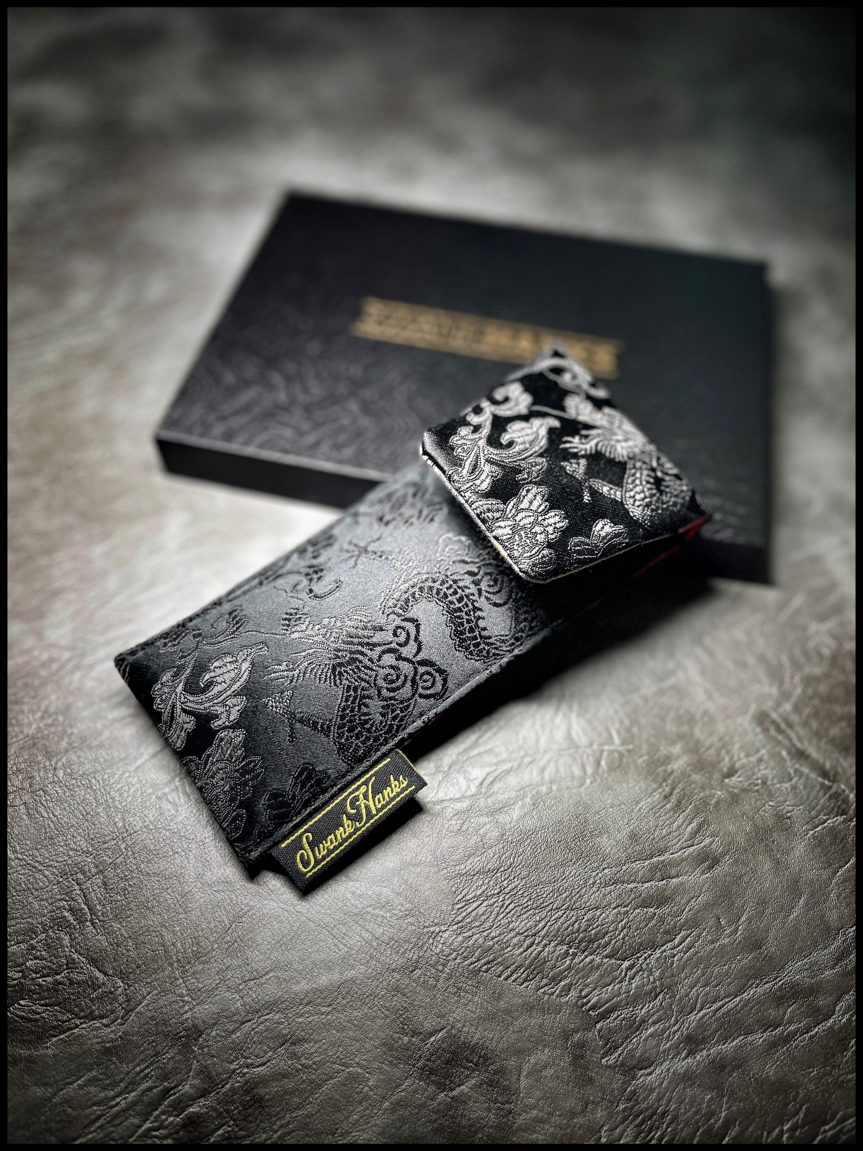 (Two-Off) Murdered Out Dragon Silk/ Foo Dog Single Pouch