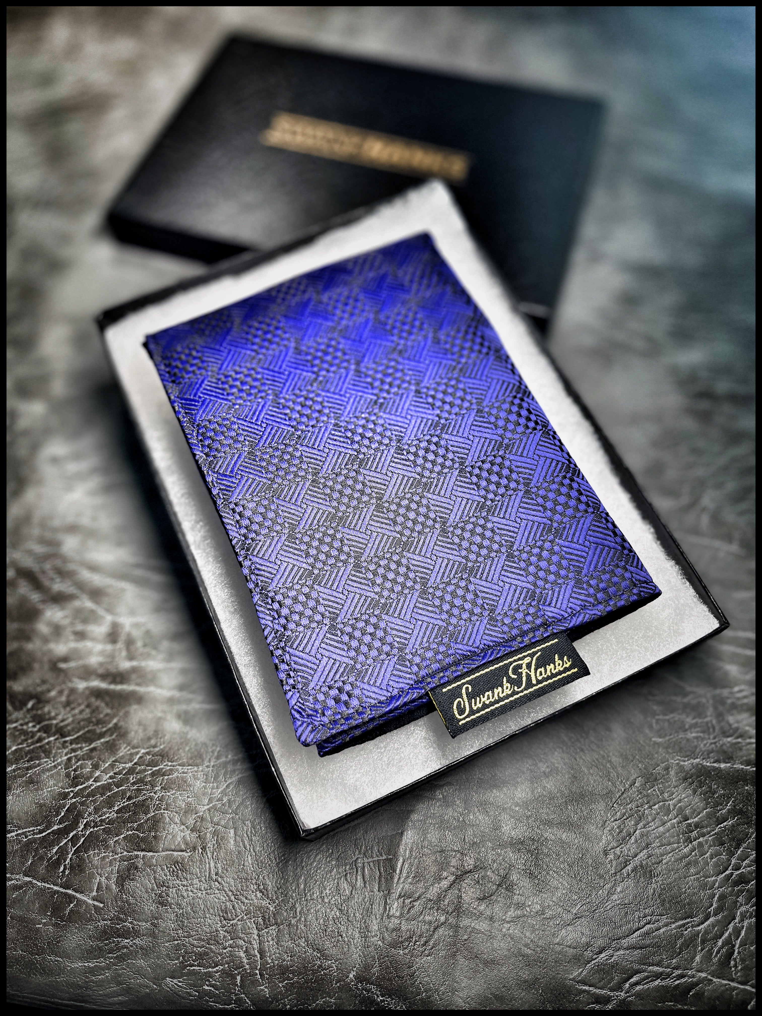 Blurple Crosshatch Silk