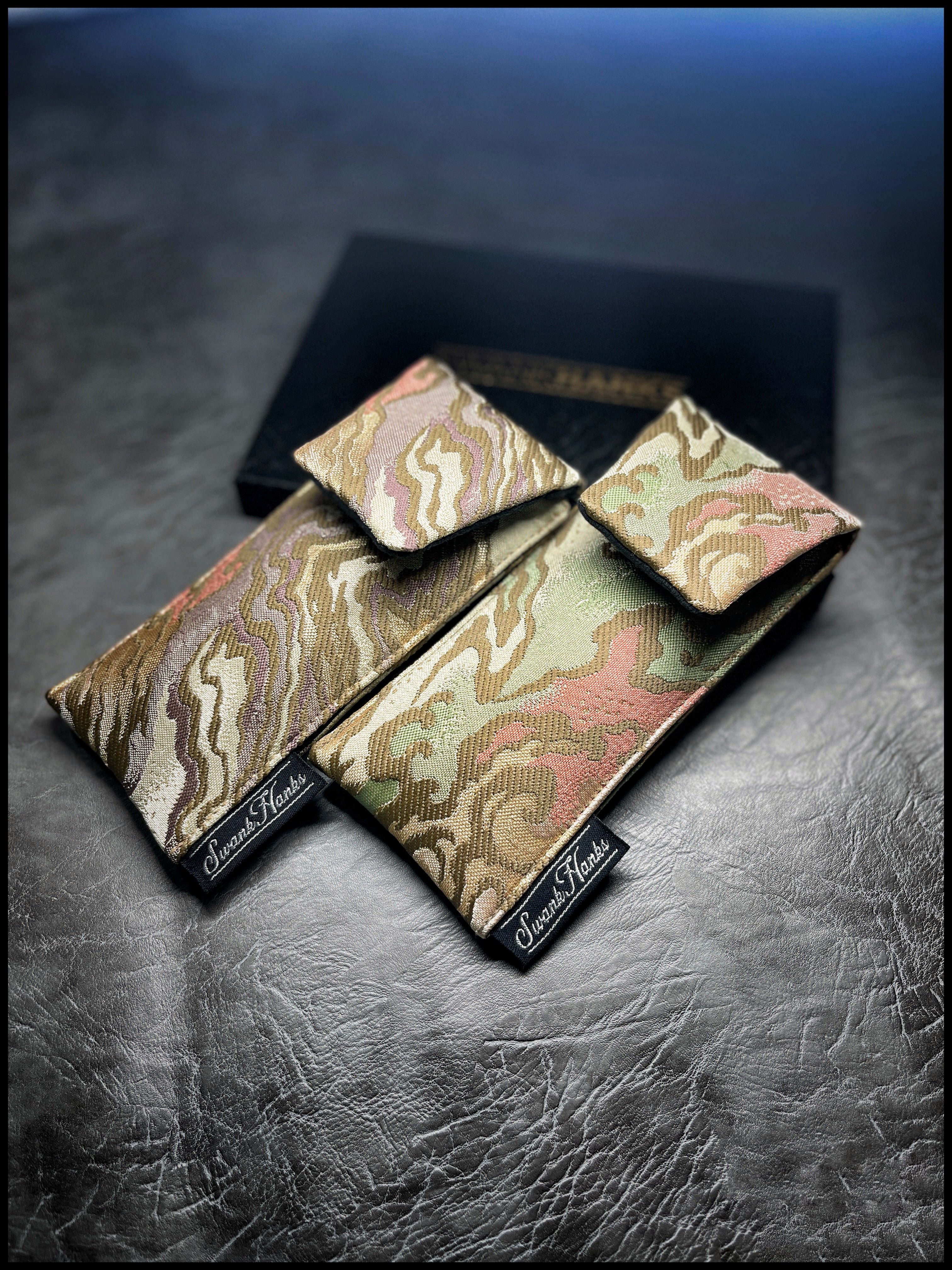 Marbled Silk Brocade Single Pouch