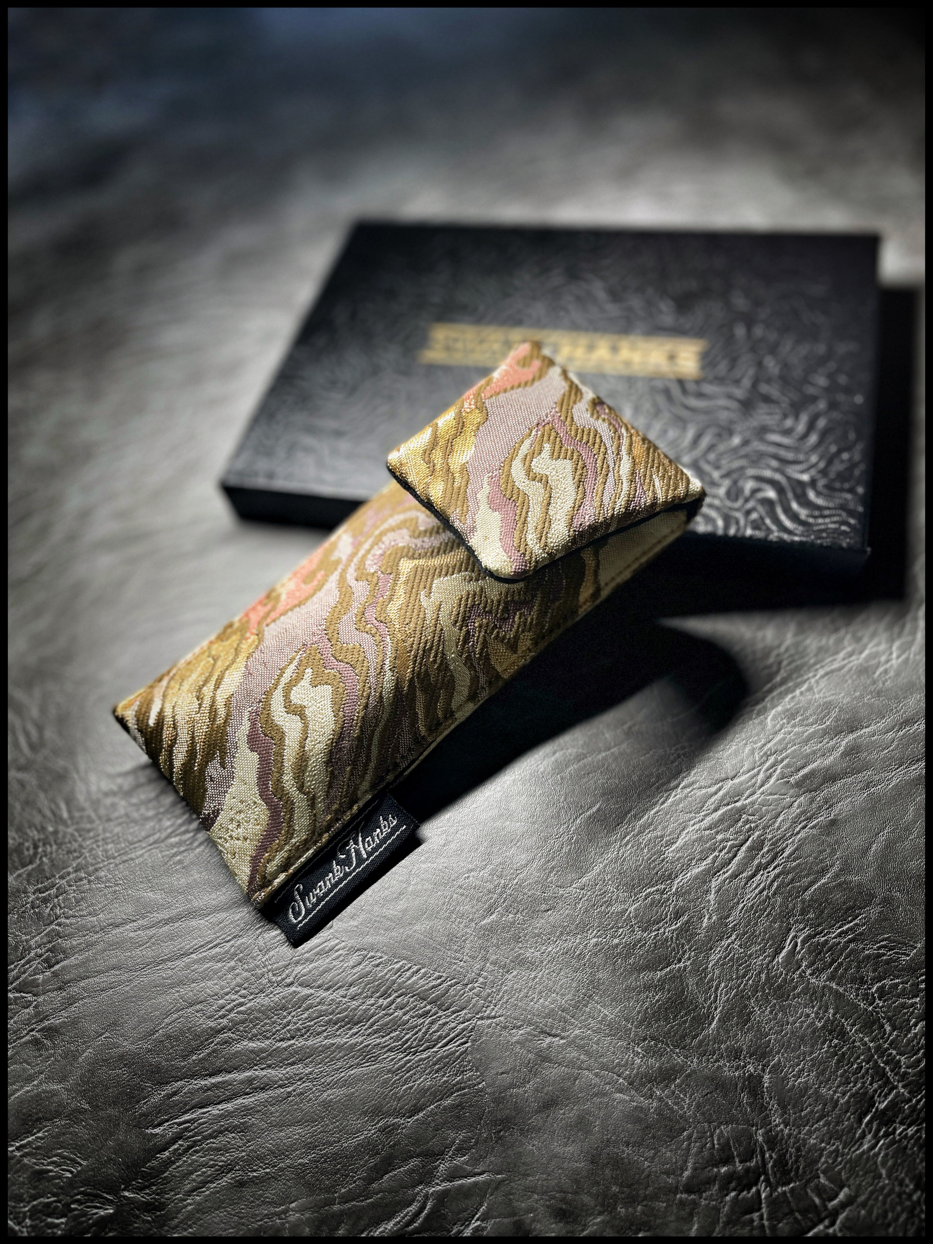 Marbled Silk Brocade Single Pouch
