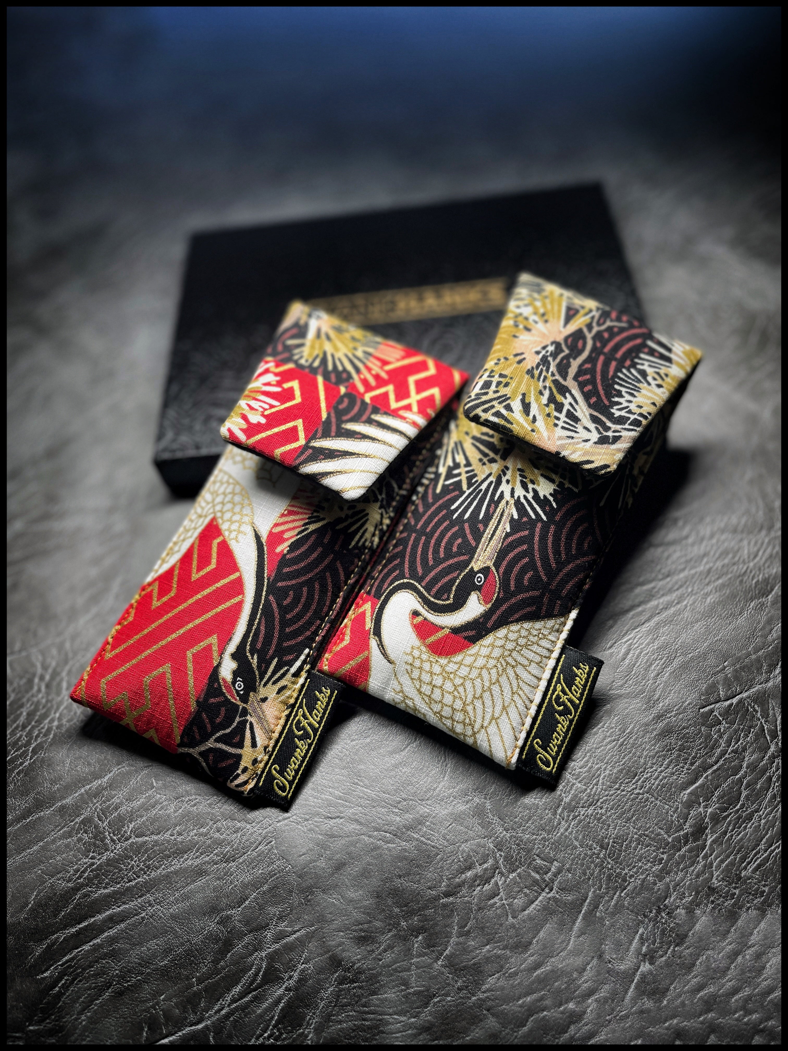 Seigaiha Crane Single Pouch