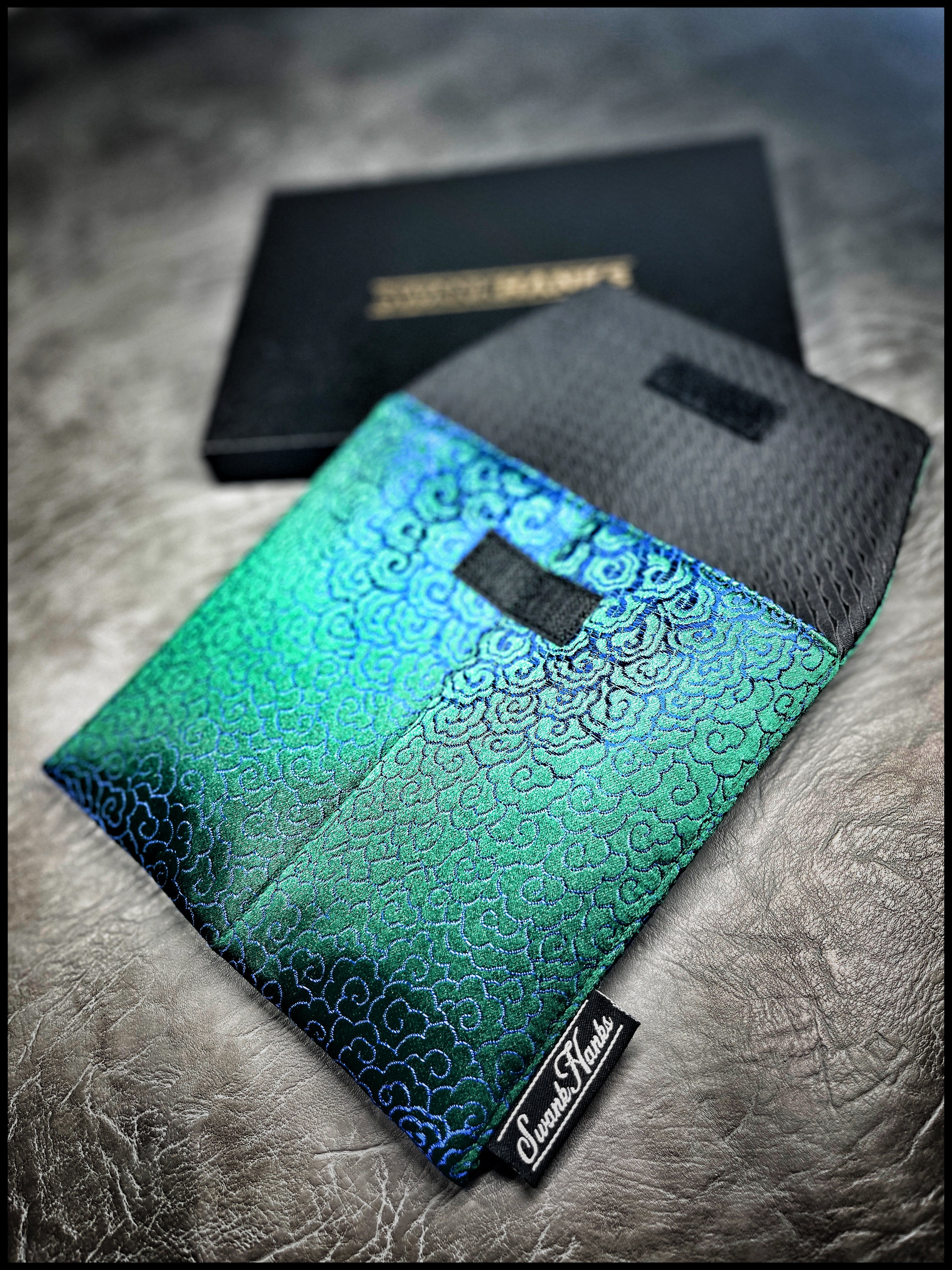 Green/Blue Color Shifter Cloud Silk Double Pouch