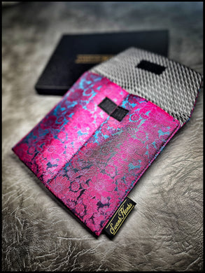 Color Shifter Silk Floral Double Pouch