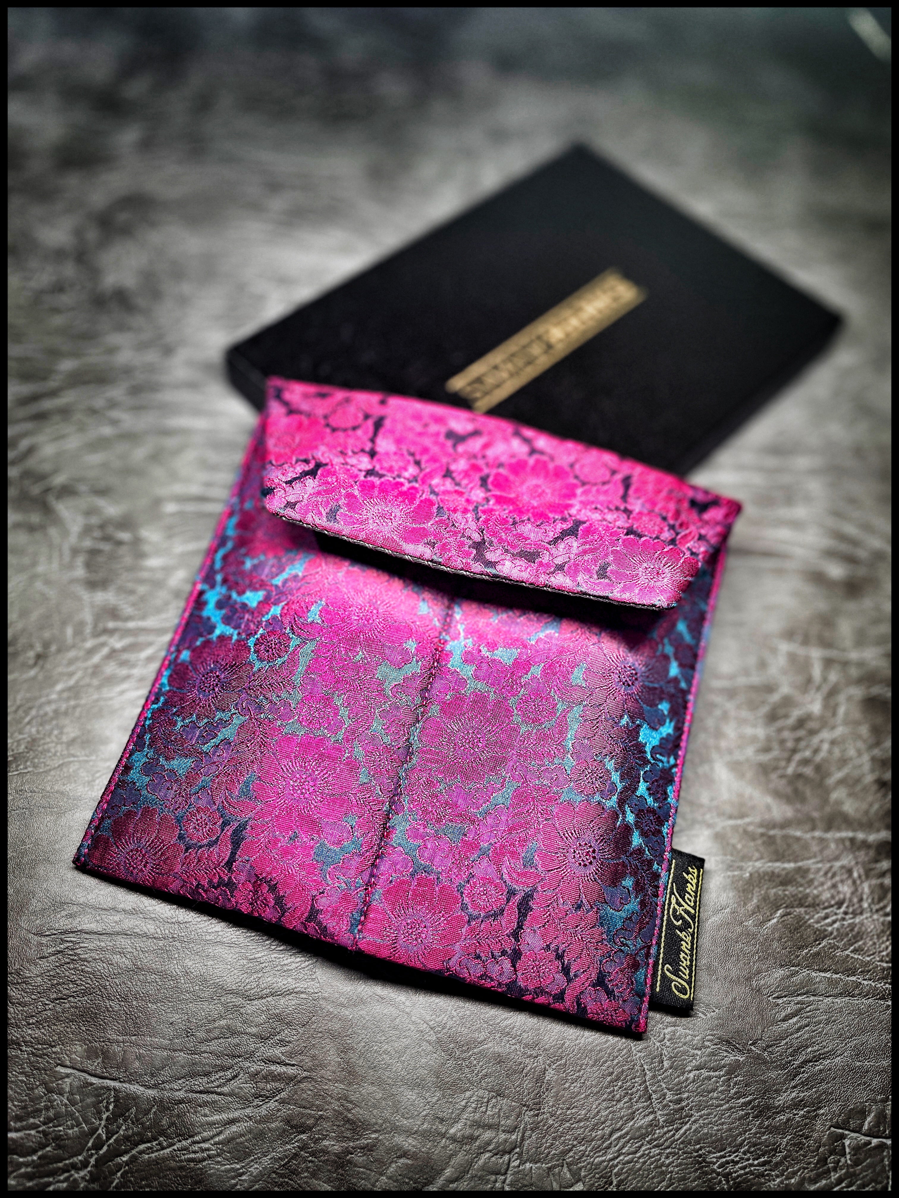 Color Shifter Silk Floral Double Pouch