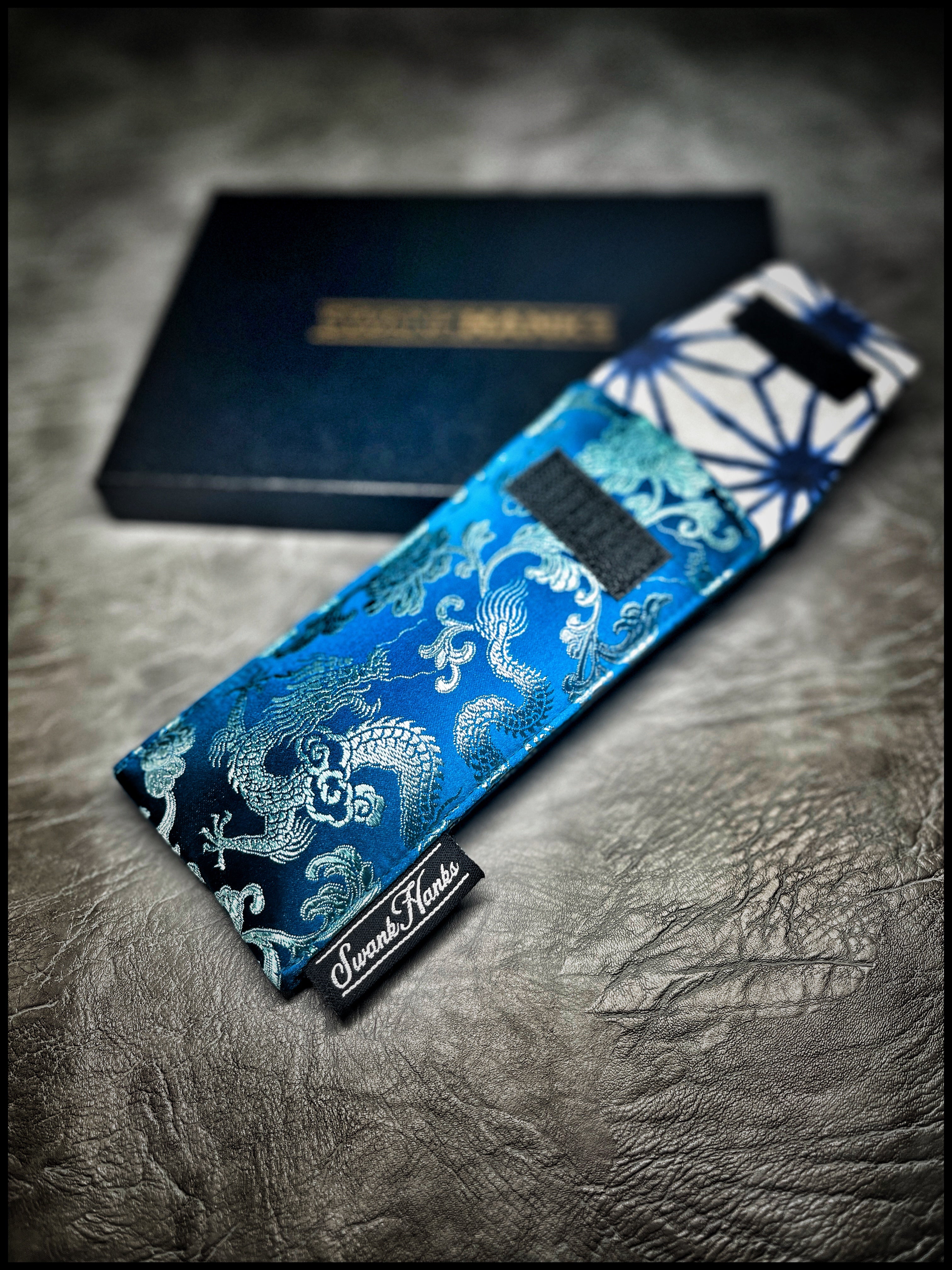 One-Off Asanoha Dragon Silk Pouch