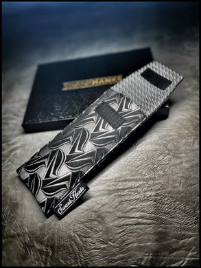 Sharkskin Silk/ Gunmetal Silk Single Pouch